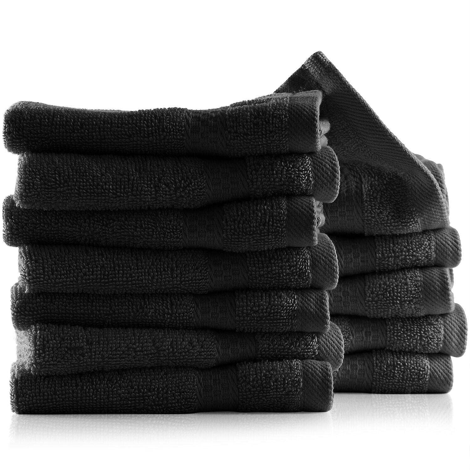 12 Pack 100% Cotton Luxury Washcloth Set - Ultra Soft Face & Body Towels for Bath, Spa, and Kitchen Use | Gentle Wash Cloths for Sensitive Skin | Premium Bathroom & Household Essentials
