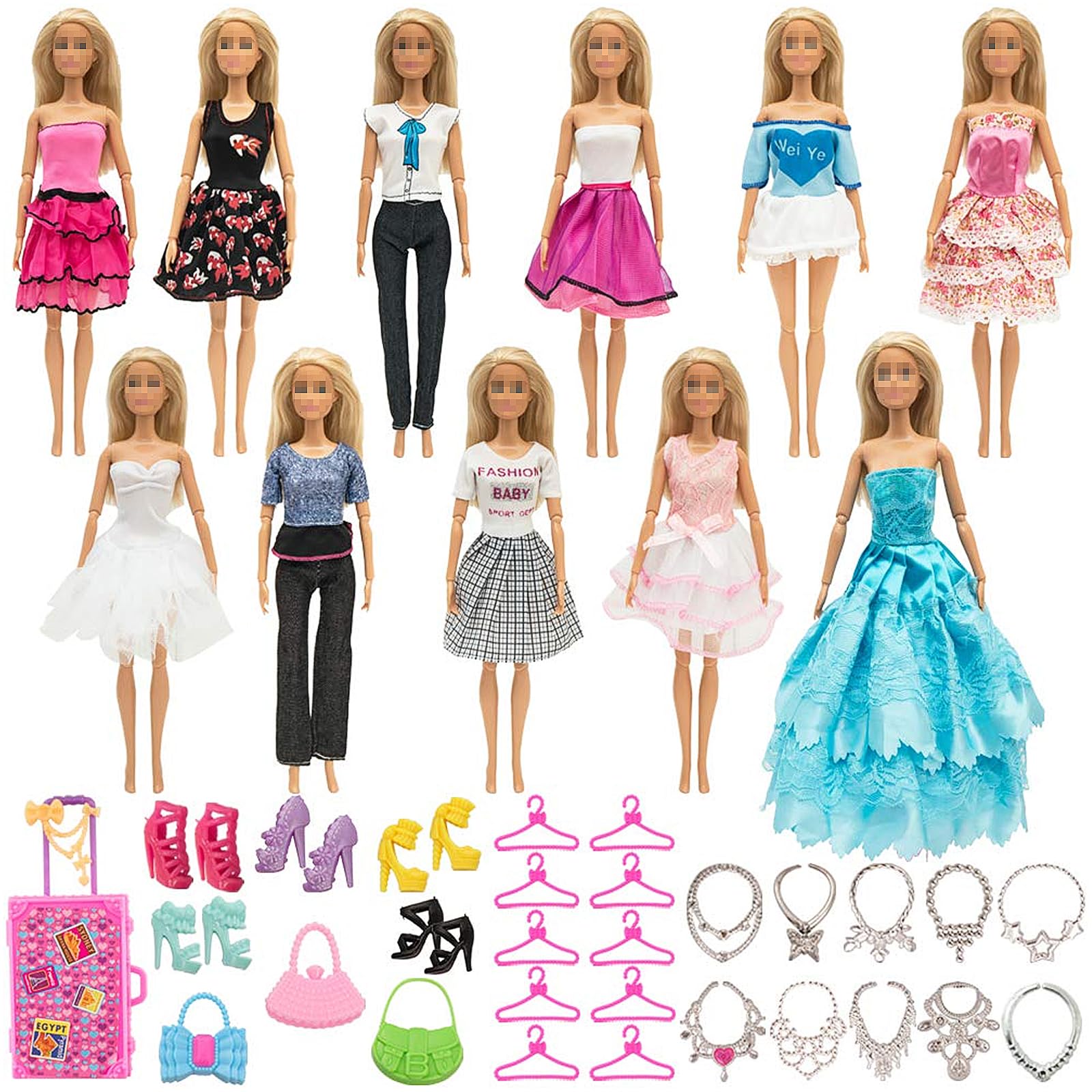 SOTOGO 41-Piece Doll Clothes & Accessories Set for 11.5