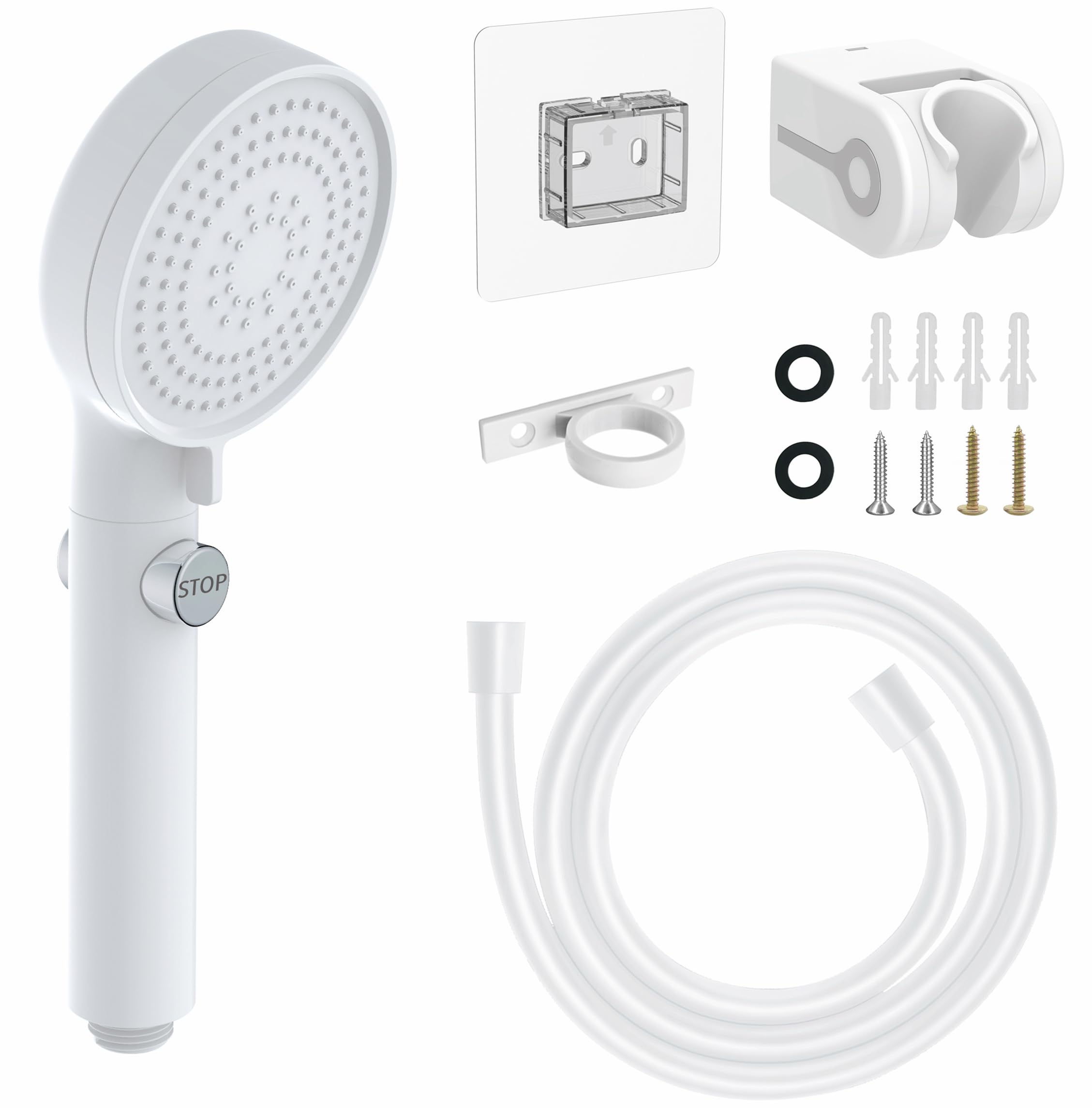 High Pressure RV Shower Head with Hose - for Travel Trailers & Boats