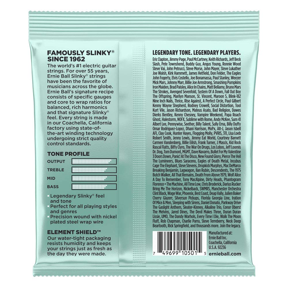 Ernie Ball Mondo Slinky Nickel Wound Electric Guitar Strings (10.5-52 Gauge) - P02211 - Perfect for Rock, Metal & Heavy Gauge Players - Studio & Live Performance