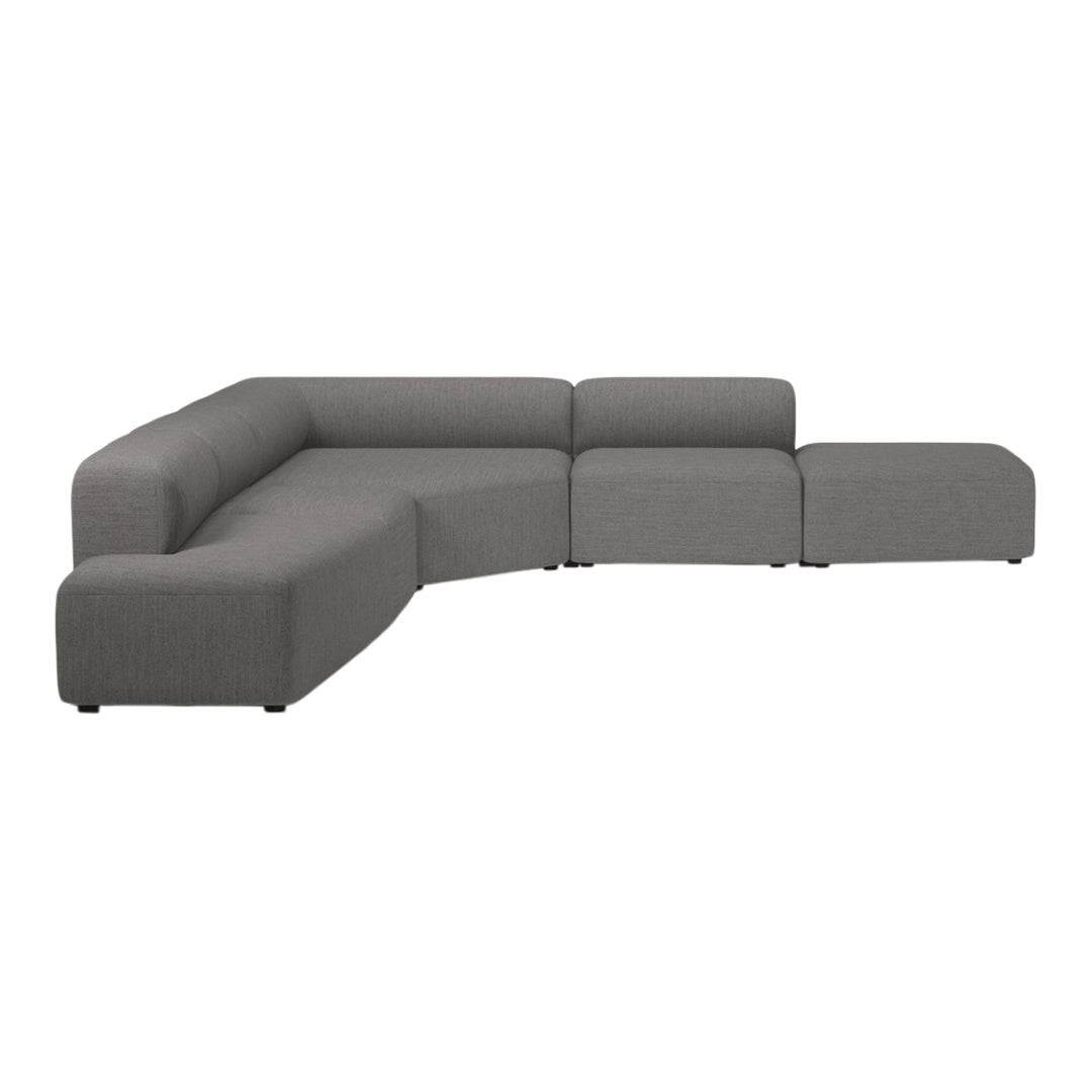 Modern L-Shaped Angle Corner Sofa with Open End & Chaise Lounge - Perfect for Small Spaces, Living Room, Apartment & Home Theater Seating