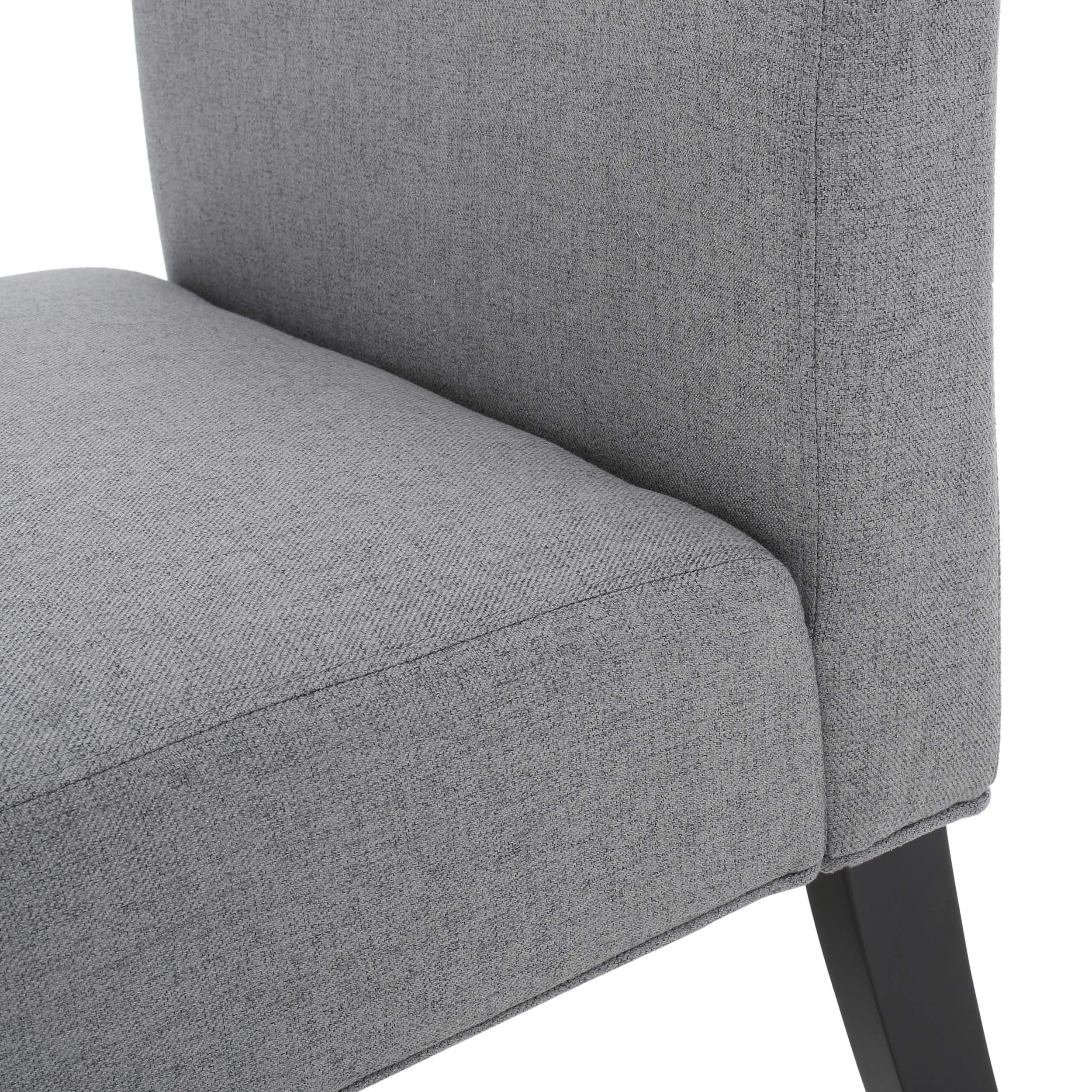 Christopher Knight Home Kassi Fabric Accent Chair - Grey Upholstered Living Room Chair for Small Spaces, Bedroom or Office - Comfortable Modern Lounge Seating for Home Decor
