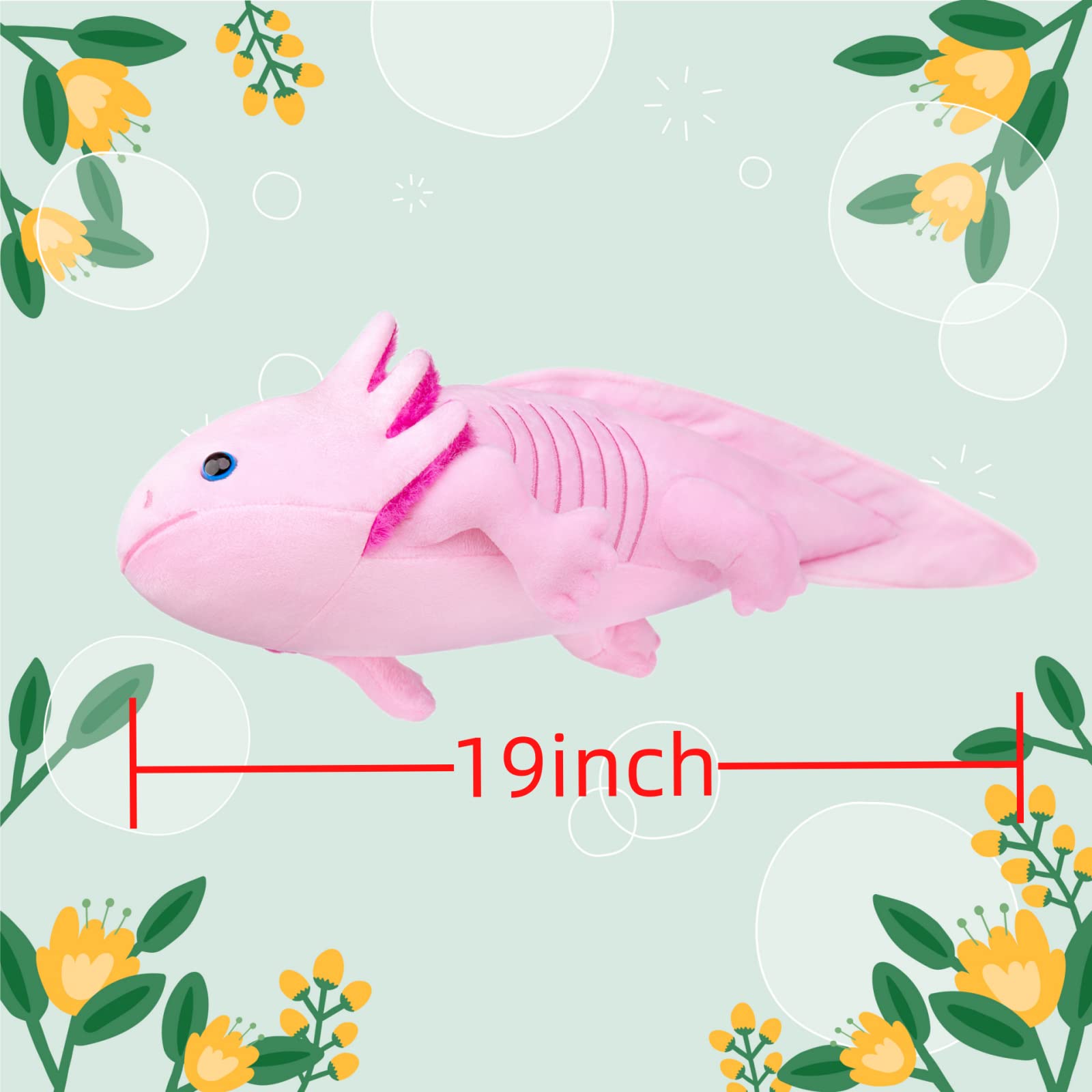 FRANKIEZHOU Realistic Axolotl Stuffed Animal - 19