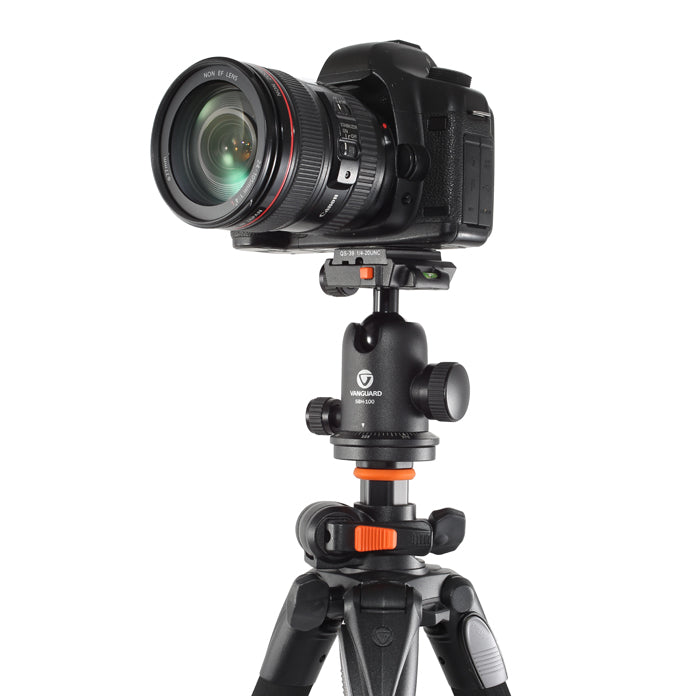 ALTA PRO 263AB 100 Aluminum Tripod with Magnesium Alloy Ball Head - 15.4lbs/7kg Load Capacity - Perfect for DSLR Cameras, Video Shooting & Outdoor Photography