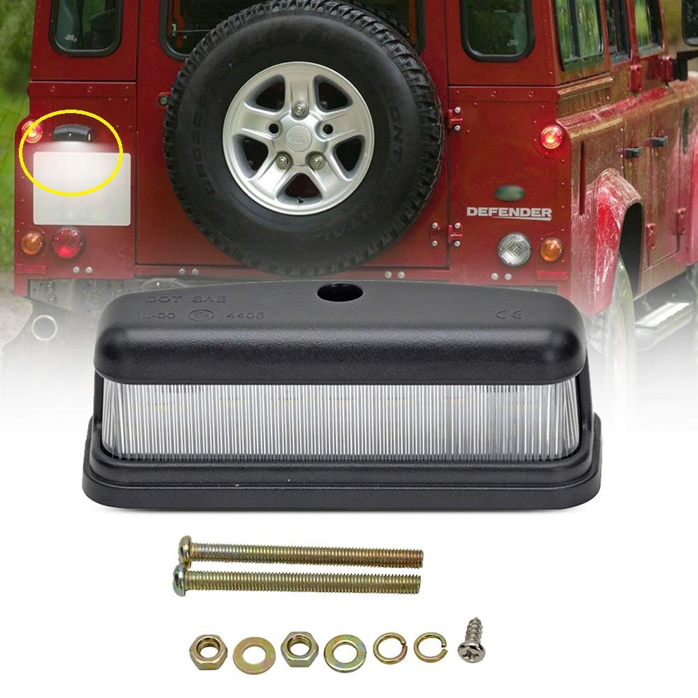 LED License Plate Light Bulbs - OEM Fit for Land Rover Defender 90 & 110 (1990-2016) - Bright White Rear Tail Lights for Enhanced Visibility & Style | Perfect for Off-Roading, Night Driving & Vehicle Customization