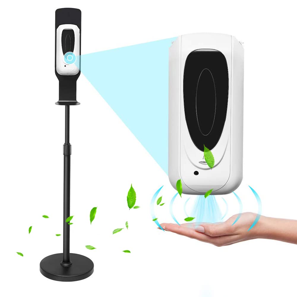 Touchless Automatic Hand Soap Dispenser 1000ML - Adjustable Height with Stainless Steel Floor Stand for Office, School, Hospital & Public Areas | Hygienic Hands-Free Soap Station (US Stock) - Perfect for Restrooms, Kitchens, and High-Traffic Areas
