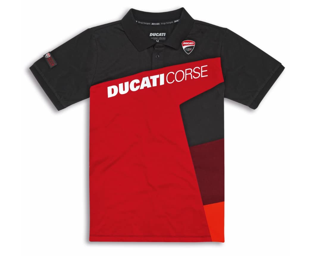 Ducati DC Sport Red Polo Shirt for Men - Premium Motorcycle Racing Apparel - Casual & Performance Wear for Bikers, Riders & Motorsport Fans
