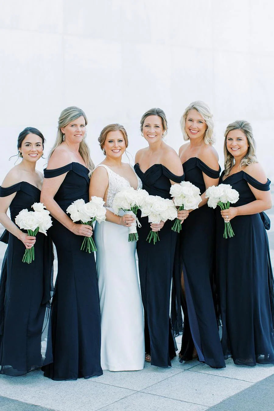 Elegant Black Off Shoulder Bridesmaid Dress for Beach Summer Wedding - Perfect for Bridal Party, Formal Events & Vacation Photoshoots