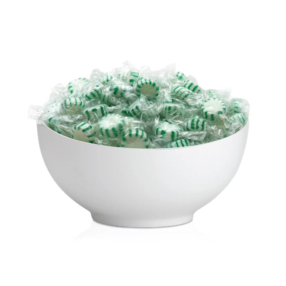 Arcor Spearmint Starlight Mints - 2lb Bulk Pack (Approx 150 Pieces) - Hard Candy for Parties, Office Treats & Holiday Gifts