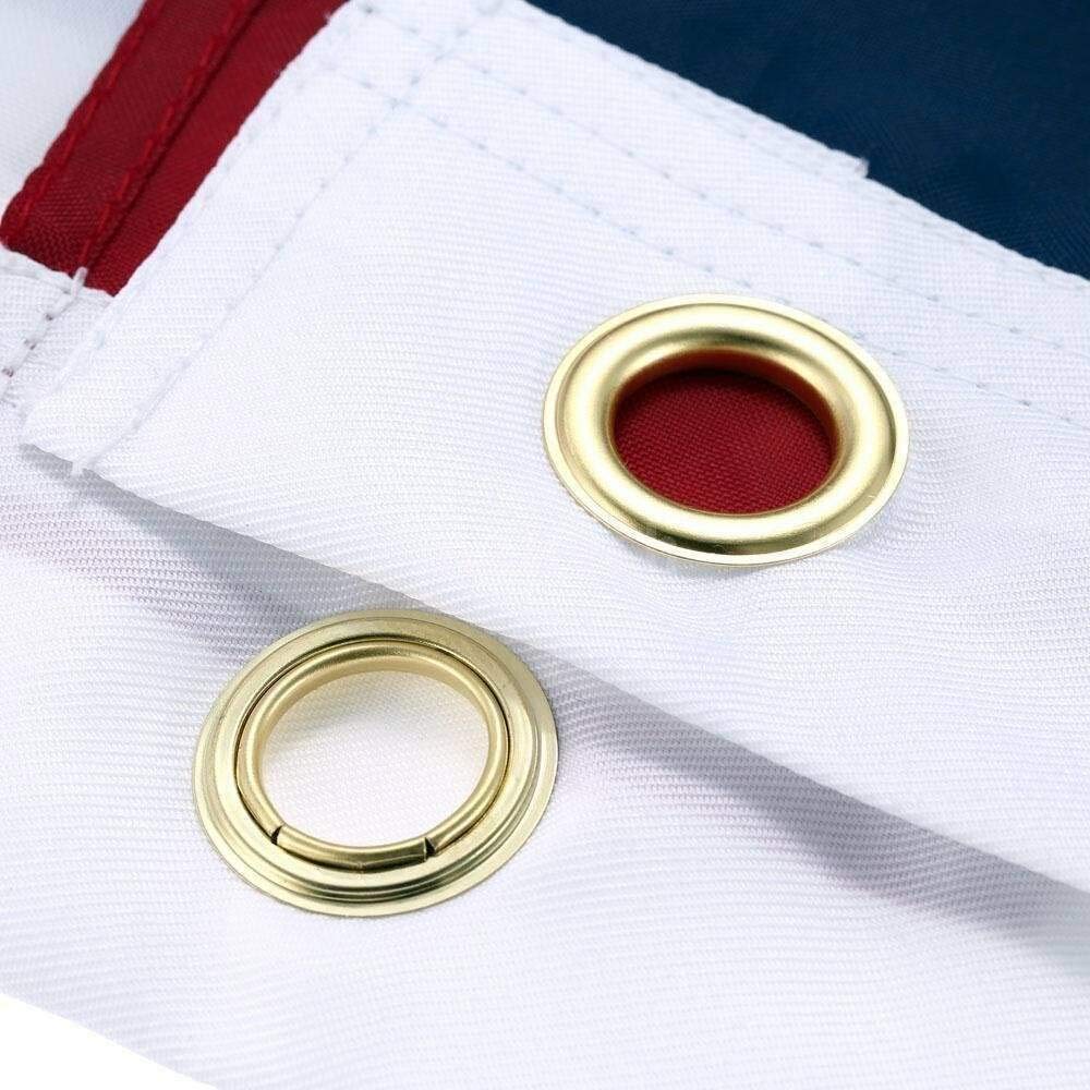 Premium American Flag 2x3FT, 3x5FT, 4x6FT - 100% Polyester with Heavy-Duty Canvas Header & Brass Grommets - USA Made Outdoor/Indoor Flags for Home, Office, School & Events