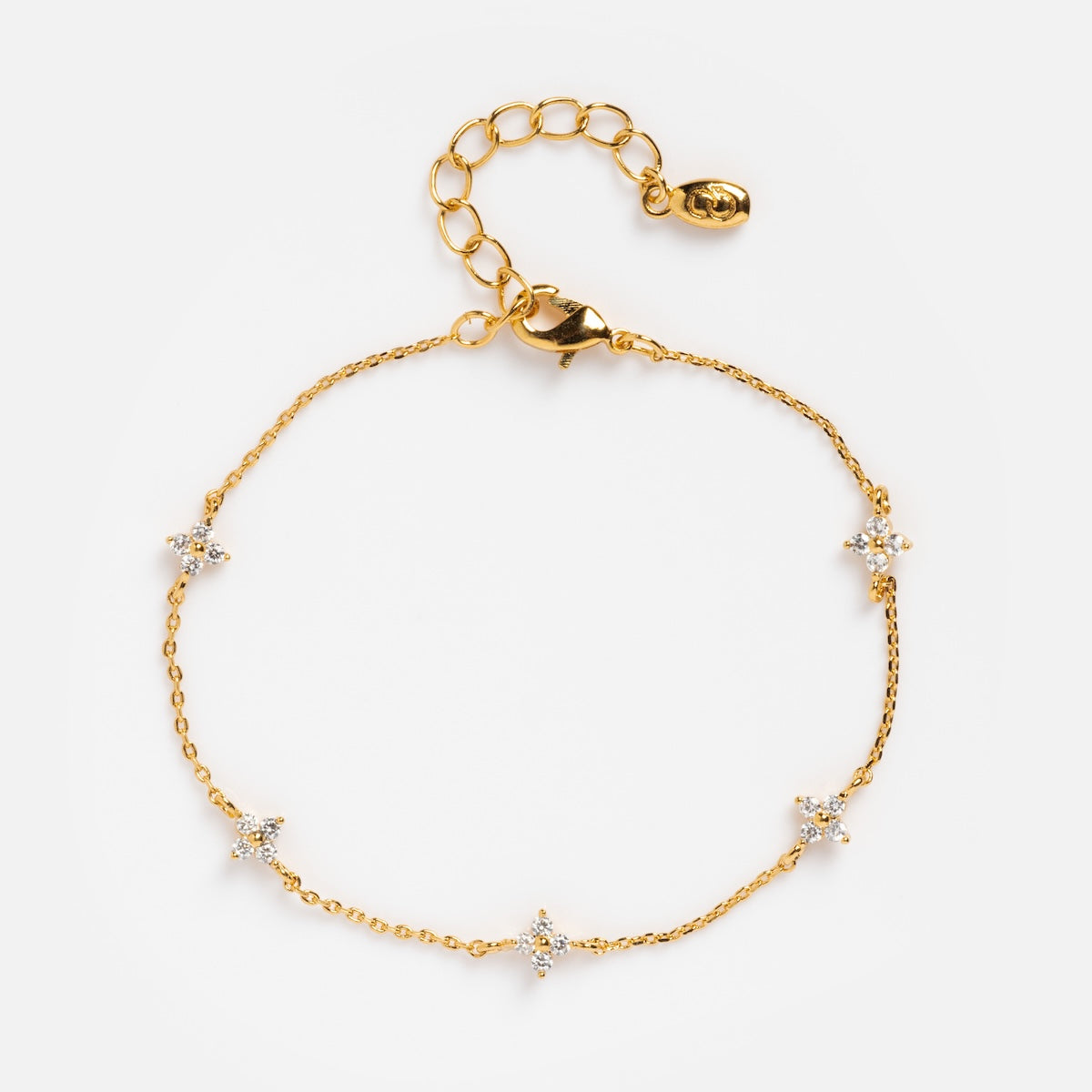 Shimmer Blossom Bracelet for Women - Elegant Floral Crystal Beaded Adjustable Wrist Jewelry - Perfect for Parties, Weddings & Everyday Wear