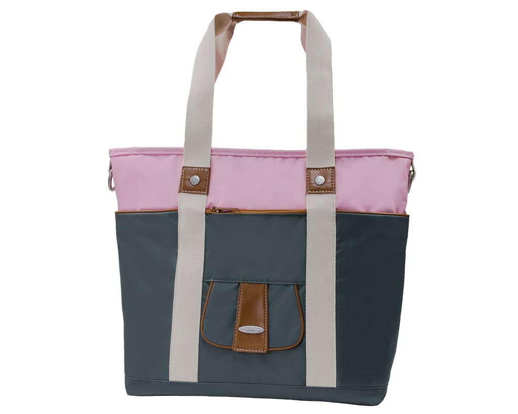 Harbor Side Tote Diaper Bag - Large Pink Elephant Print Baby Bag for Moms | Waterproof & Spacious Diaper Backpack for Travel, Hospital, Park Outings & Daily Use