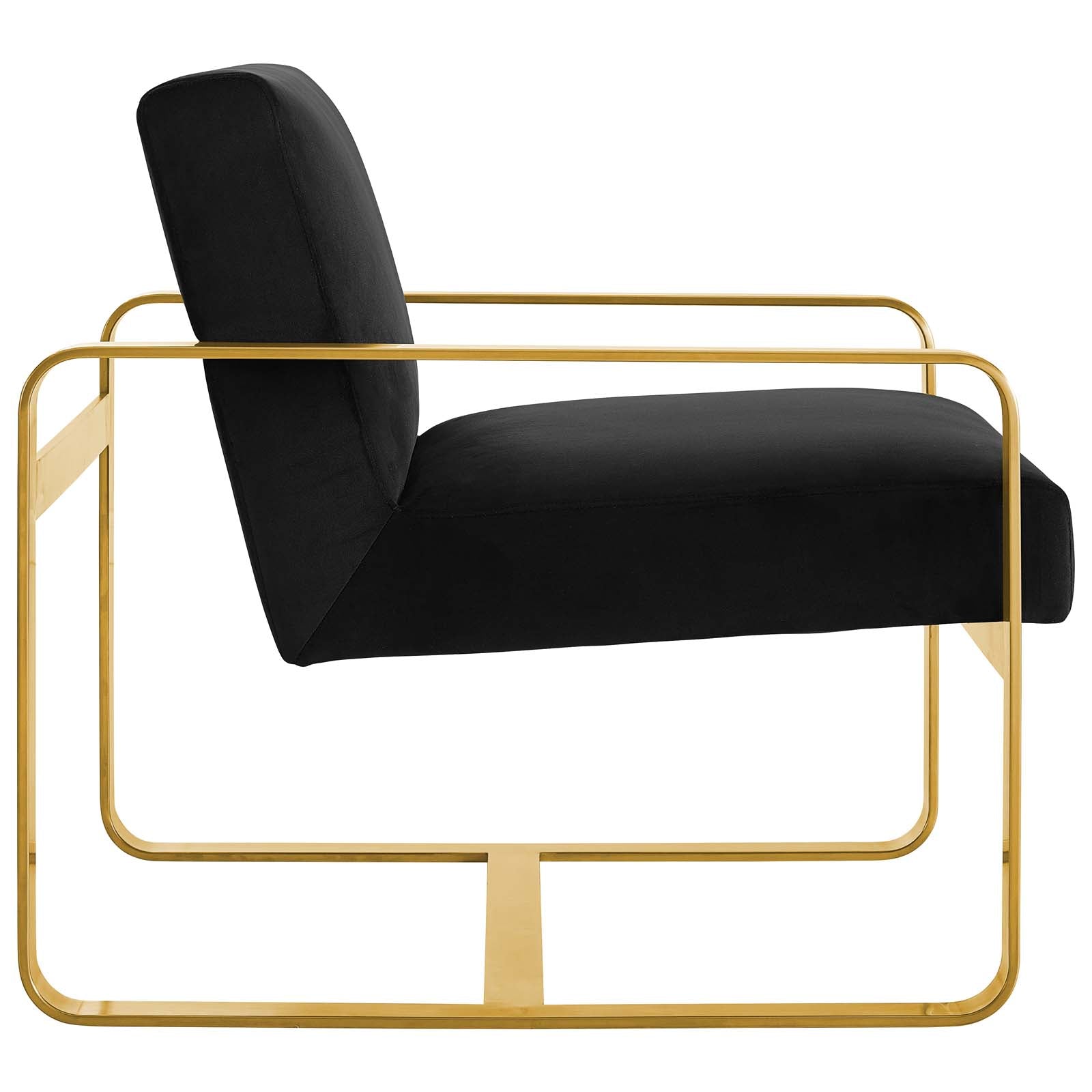 Luxury Velvet Armchair - Modern Accent Chair for Living Room, Bedroom & Office - Soft Upholstered Lounge Chair with Sturdy Metal Legs - Perfect for Relaxing, Reading & Decorating Your Home