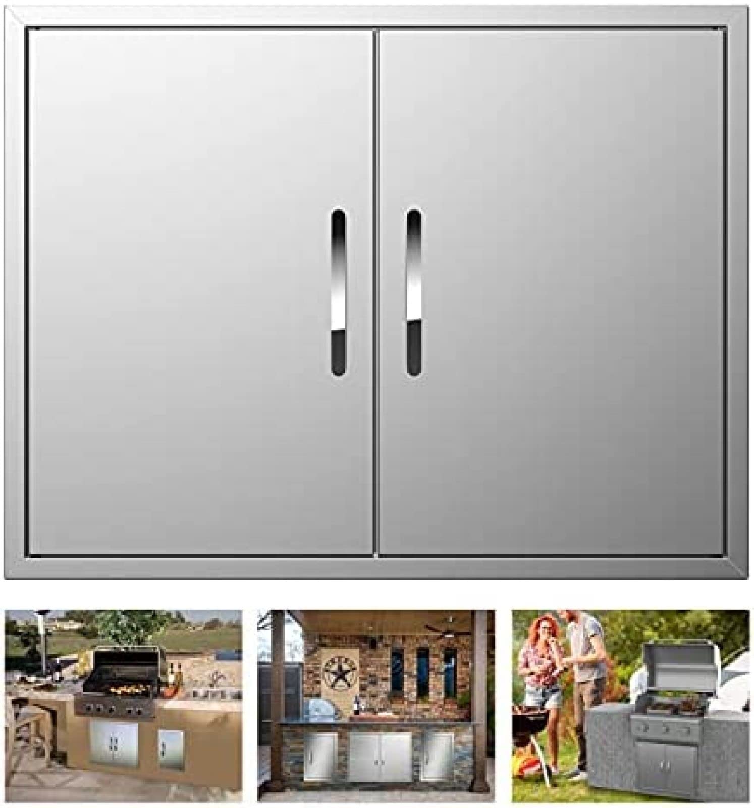 Stainless Steel Outdoor Kitchen BBQ Double Access Door - 31