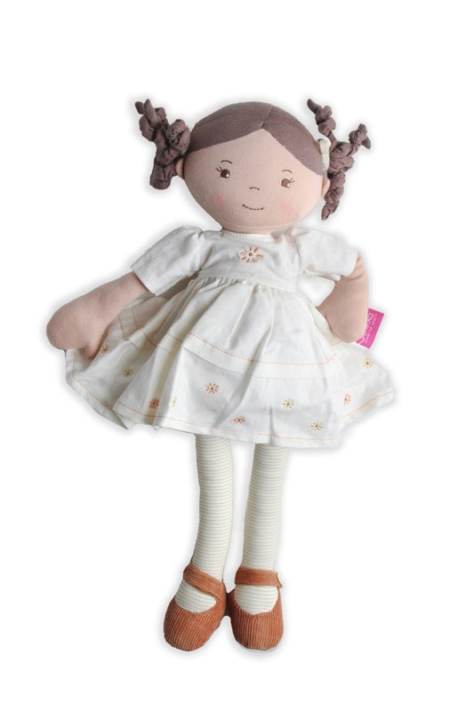 Premium Cecilia Linen Doll with Realistic Brown Hair - Perfect for Home Decor, Gift Giving & Collectible Display