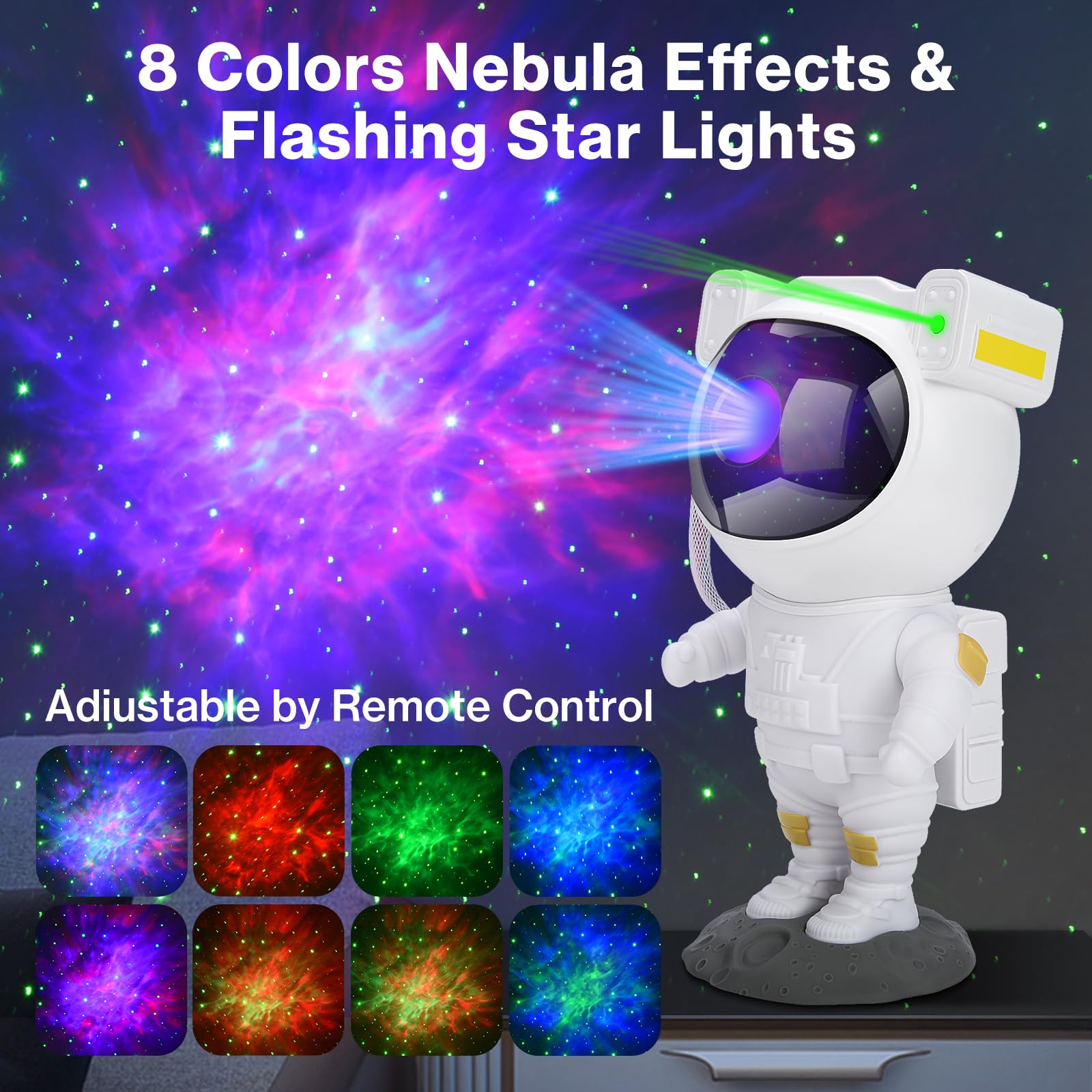 Best LED Starry Sky Projector with Astronaut Design - Remote Control & Timer Galaxy Light for Bedroom, Kids Room & Home Theater | Perfect Night Light & Relaxation Gift for Adults & Teens