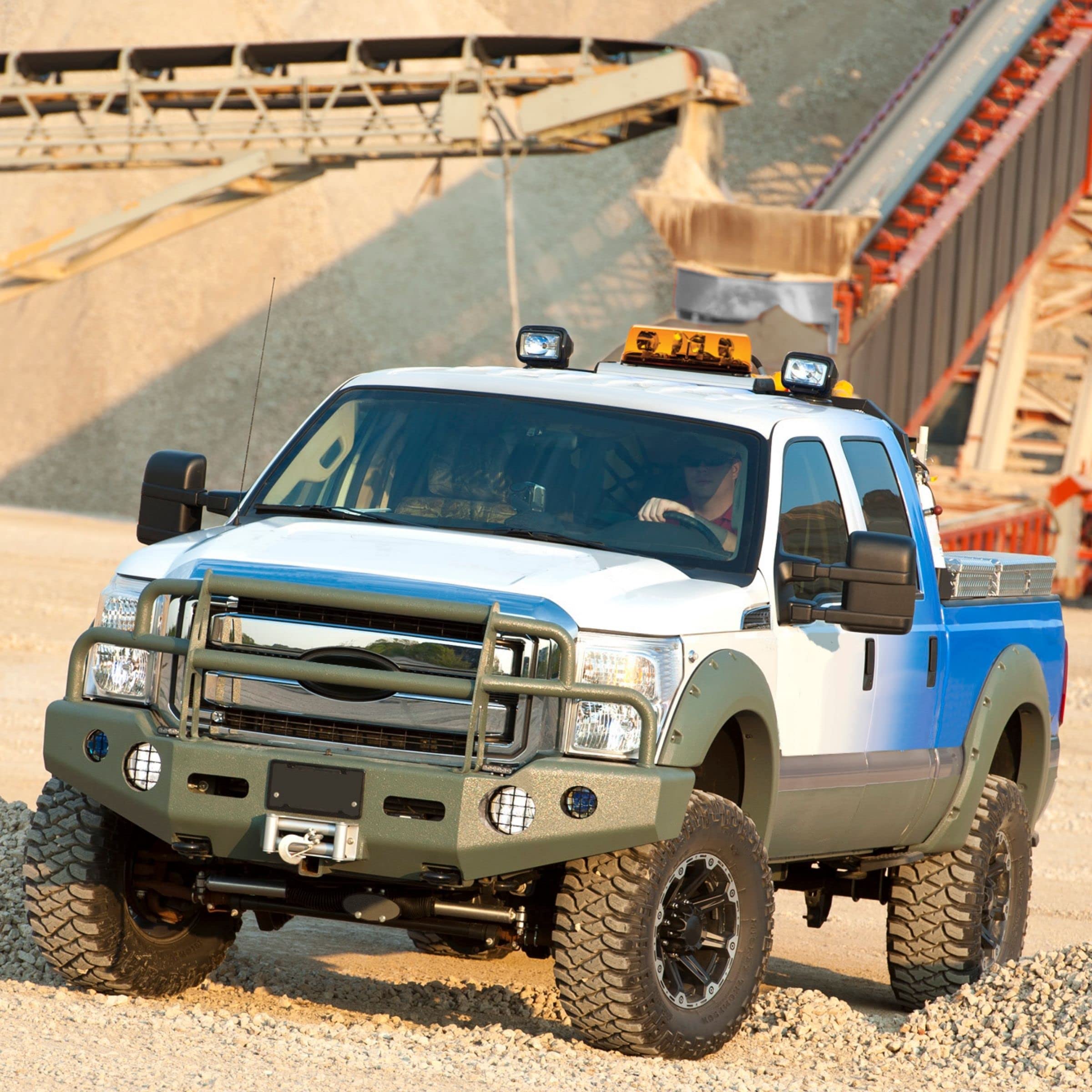 Blazer International C4500AW 12V Amber Revolving LED Light Bar for Emergency Vehicles, Trucks & Off-Road Use - High Visibility Safety Beacon for Construction, Towing & Hazard Warning