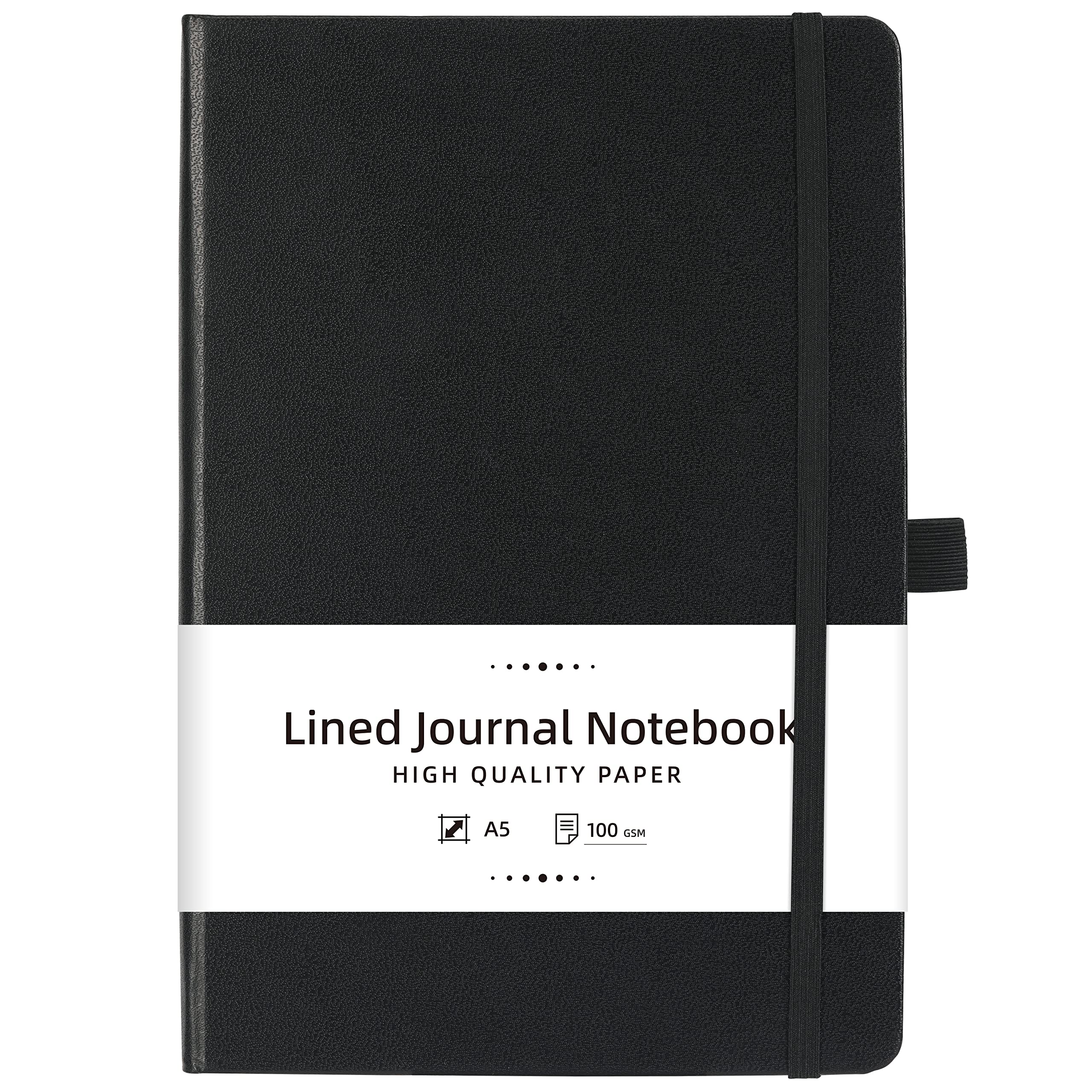 Premium Faux Leather Hardcover Lined Notebook - 5.7