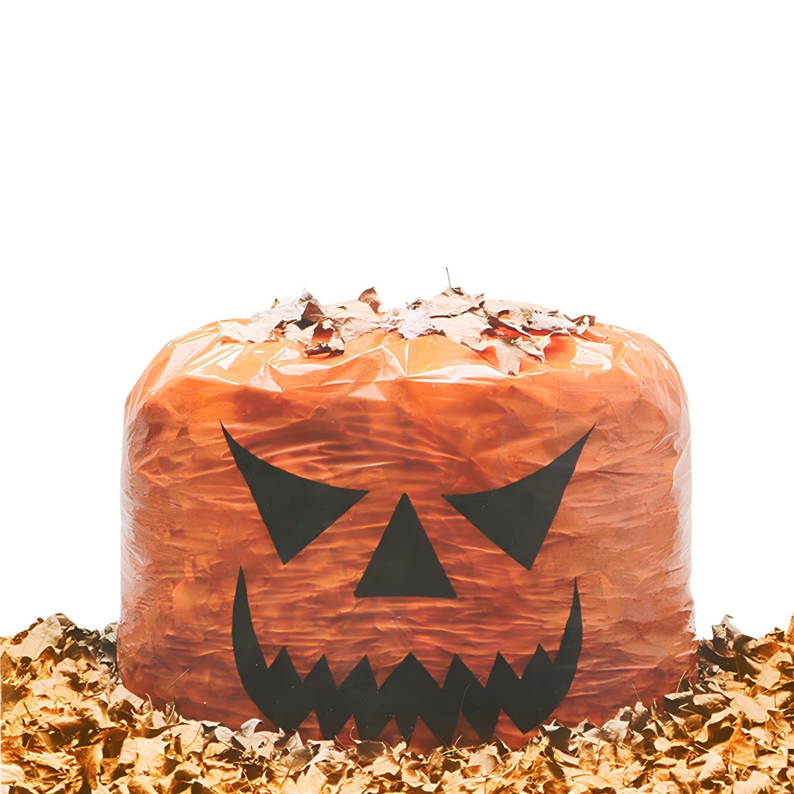 Halloween Pumpkin Pattern Lawn Bags - 1 PC Plastic Leaf Bags for Outdoor Fall Decorations, Yard Trash Bags & Spooky Halloween Decor | Perfect for Pumpkin Patches, Front Porch Displays & Trick-or-Treat Decor