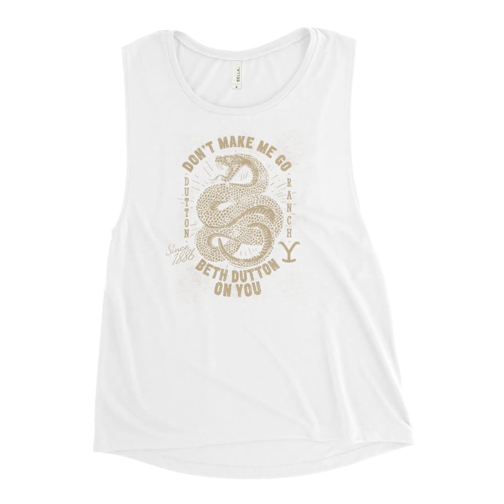 Yellowstone Snake Beth Dutton Women's Muscle Tank Top - Western Style Sleeveless Shirt for Summer, Outdoor & Casual Wear
