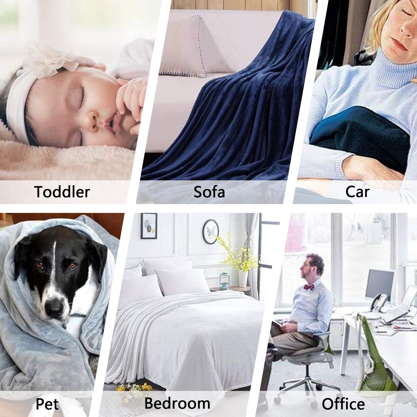 Ultra-Soft 350 GSM Fleece Throw Blanket for Adults & Kids - Cozy Microfiber Fuzzy Blanket 60