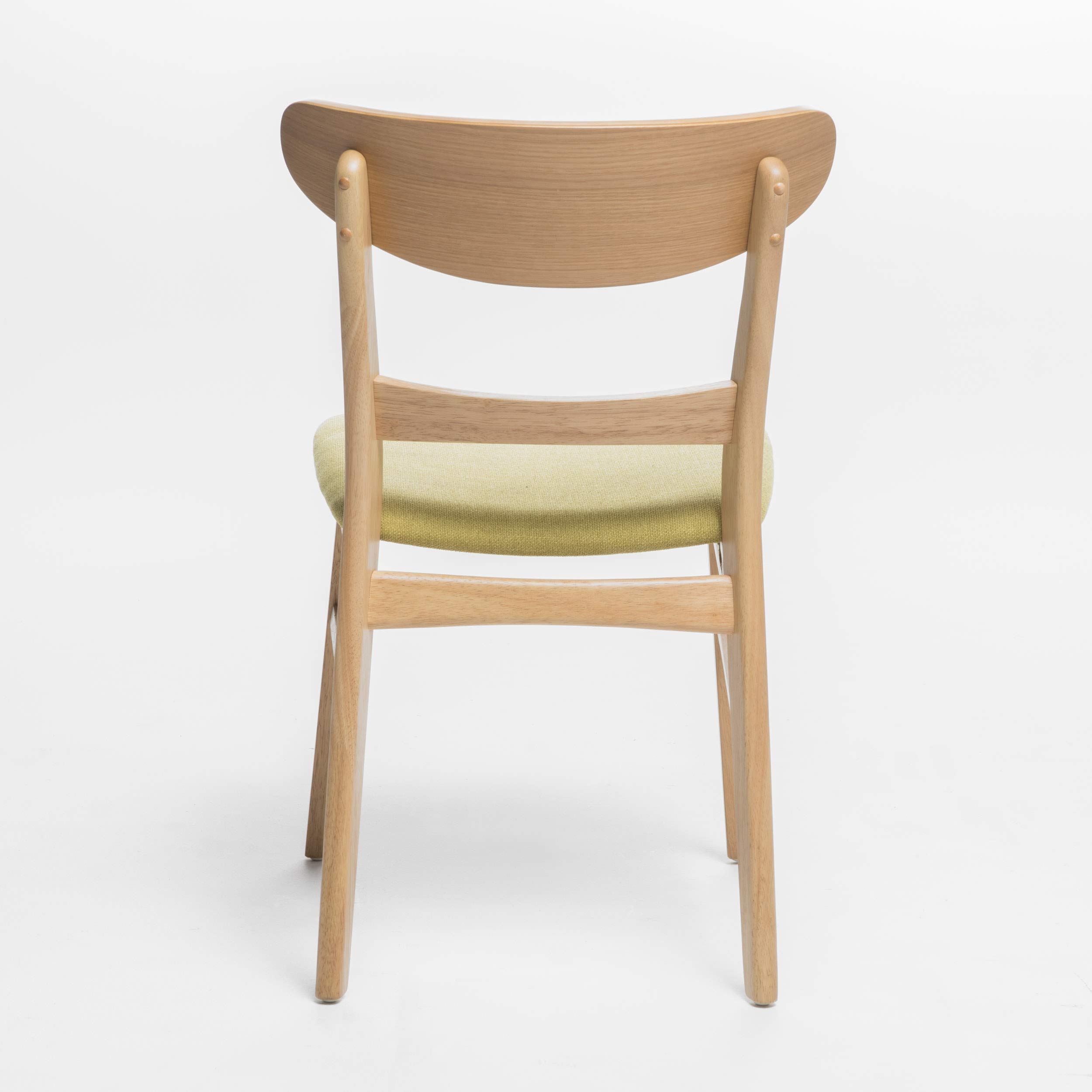 Christopher Knight Home Idalia Dining Chairs Set of 2 - Green Tea & Oak Finish - Modern Kitchen Dining Room Furniture for Home & Restaurant Use