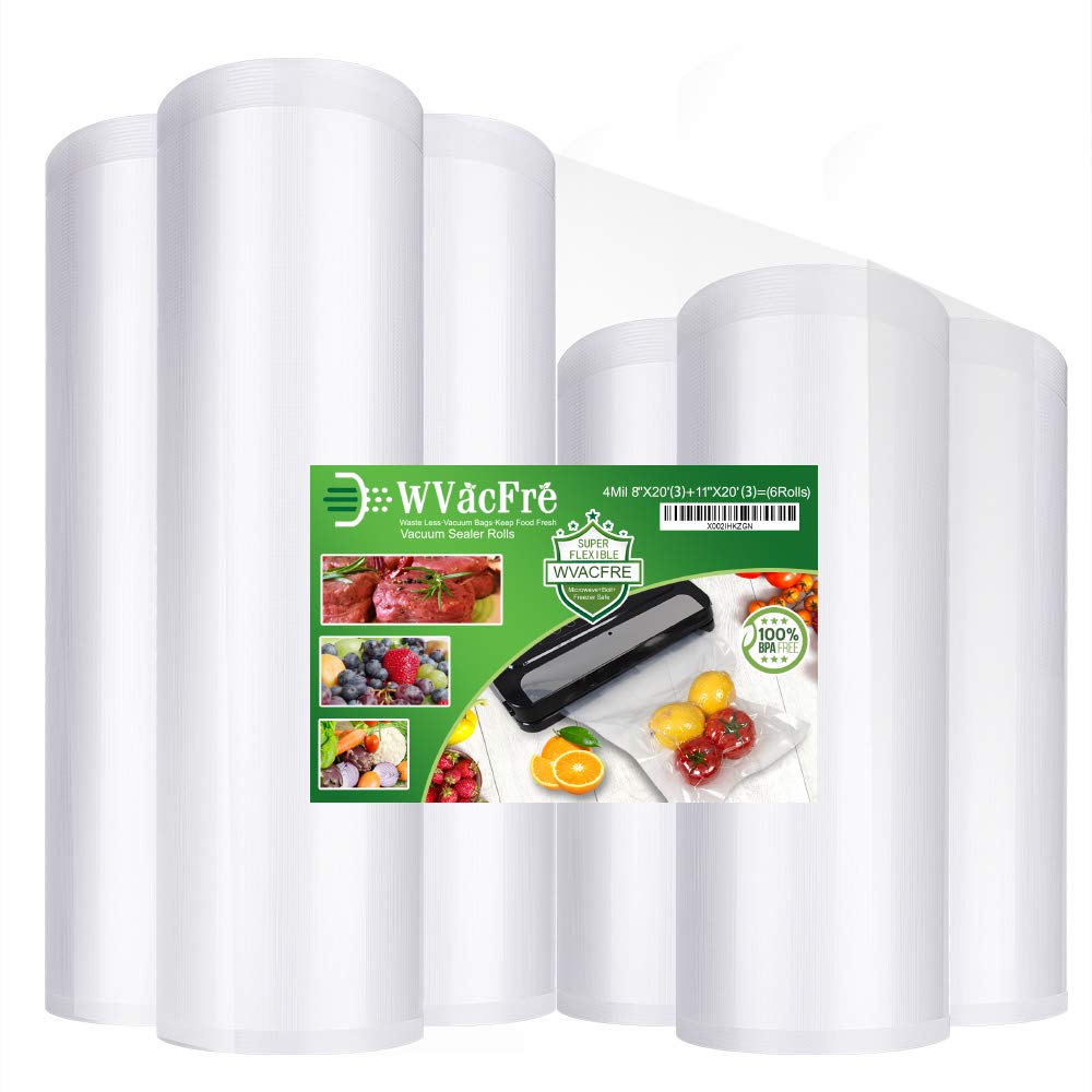 6 Pack Commercial Grade Vacuum Sealer Bags - 8