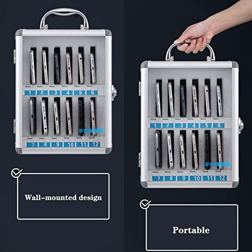 Wall Mounted Transparent Lockable Phone Storage Cabinet - 12 to 60 Position Mobile Phone Organizer & Safe Deposit Box | Perfect for Retail Stores, Offices, and Public Spaces to Securely Display & Store Smartphones