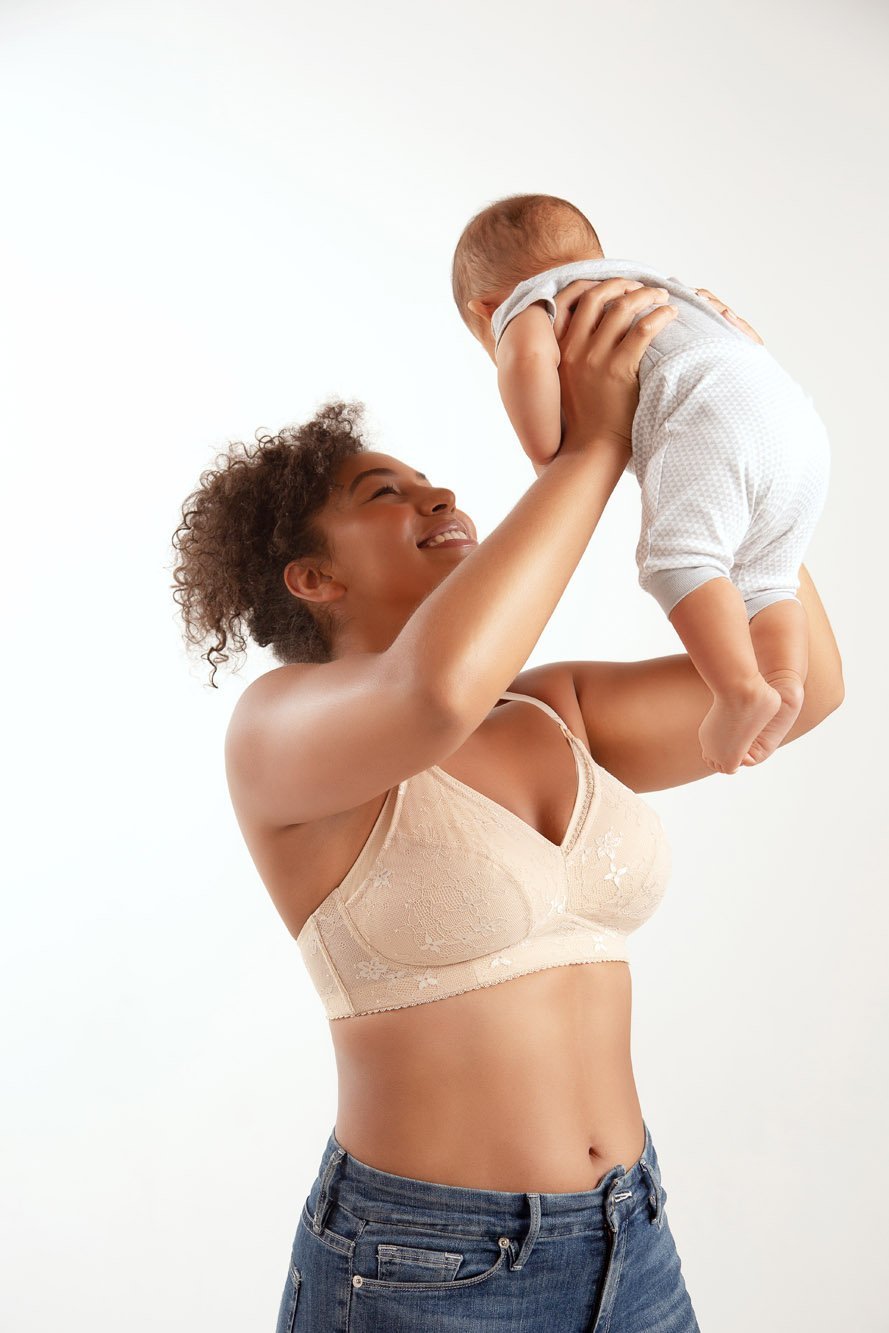 Parfait Rain Nursing Wire Free Bra - Comfortable Maternity & Nursing Bra in Porcelain for Breastfeeding Moms - Perfect for Daily Wear, Sleep & Postpartum Recovery