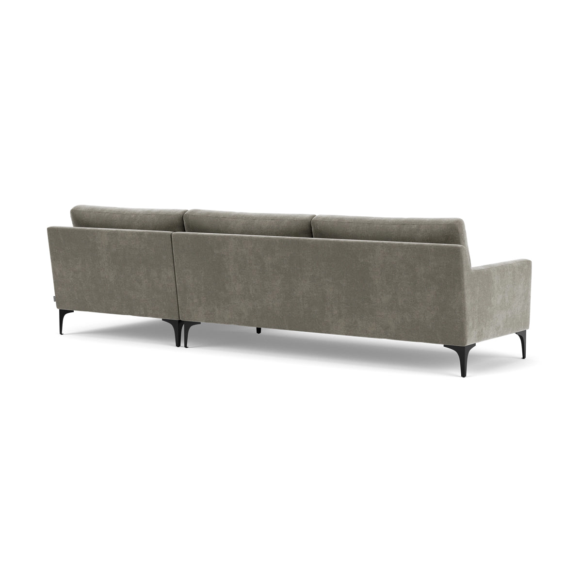 Astha Fabric Right Chaise Sofa - Modern Upholstered Sectional Couch for Living Room, Lounge & Small Spaces