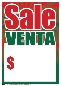 100-Pack Sale Tags - Bilingual Sale/Venta Labels for Retail Stores & Clearance Events | Perfect for Pricing, Discounts & Promotions