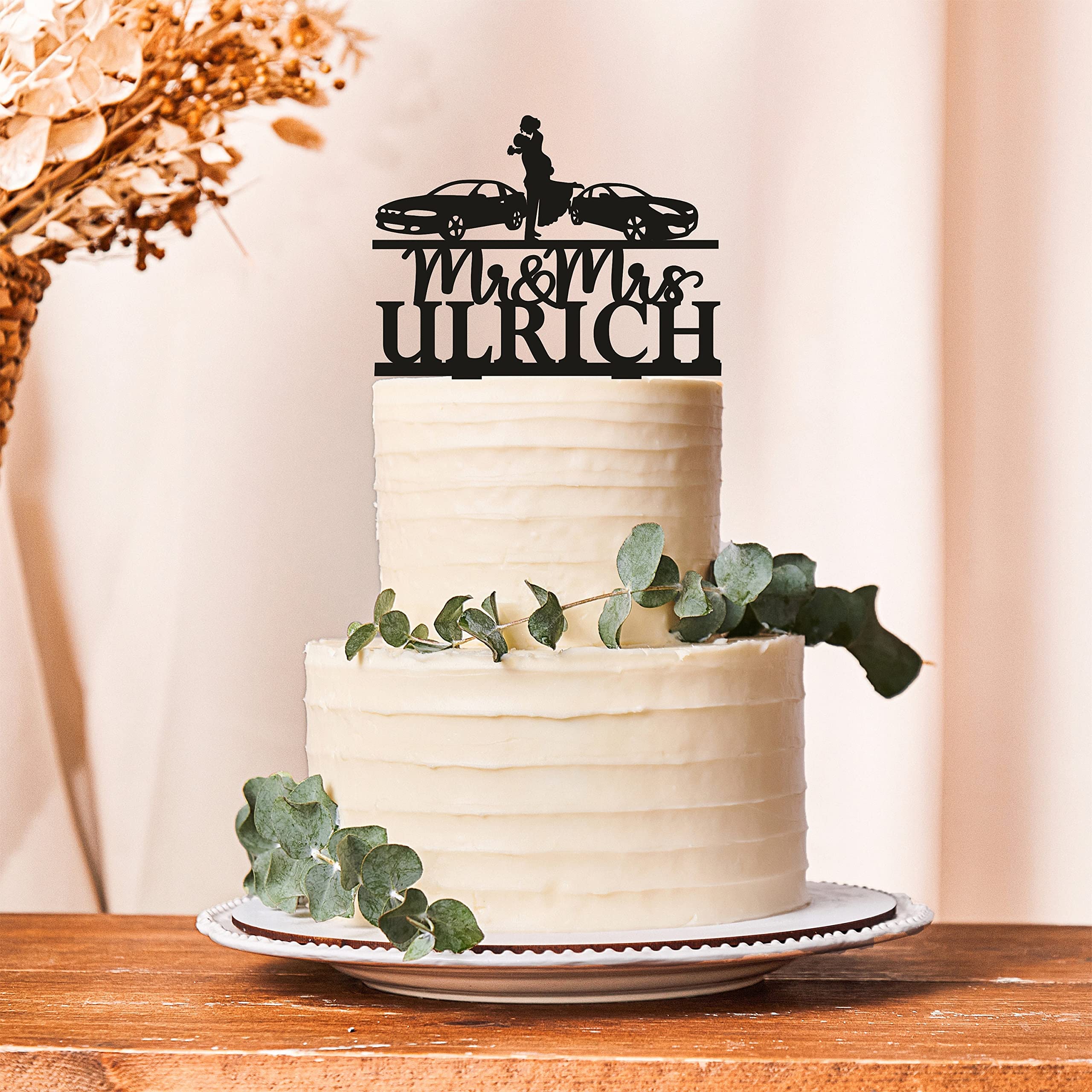 Custom Car Wedding Cake Topper - Racing & Pickup Truck Cake Decorations for Funny Wedding Cakes | Perfect for Wedding, Anniversary & Birthday Celebrations