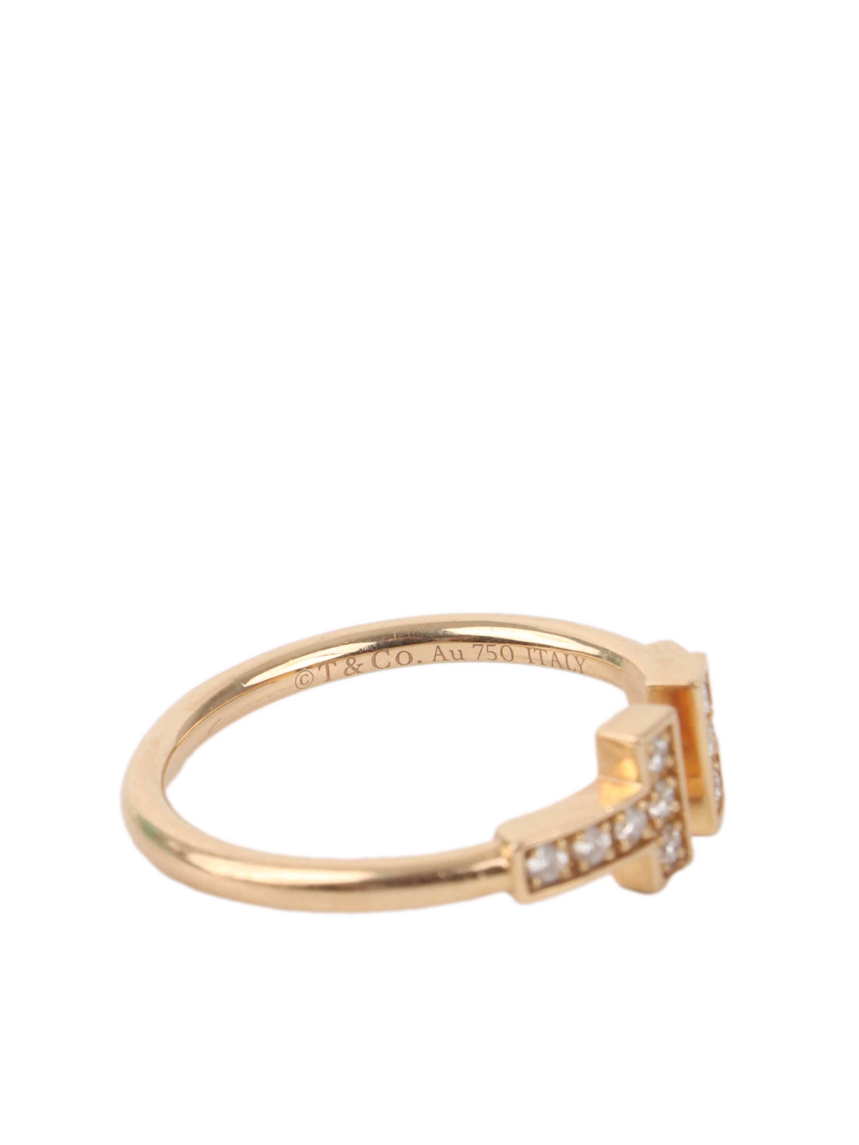 Tiffany & Co T Wire Diamond Ring - Elegant 18K Gold or Sterling Silver Band with Sparkling Diamonds | Perfect for Engagement, Wedding, Anniversary & Everyday Luxury Jewelry