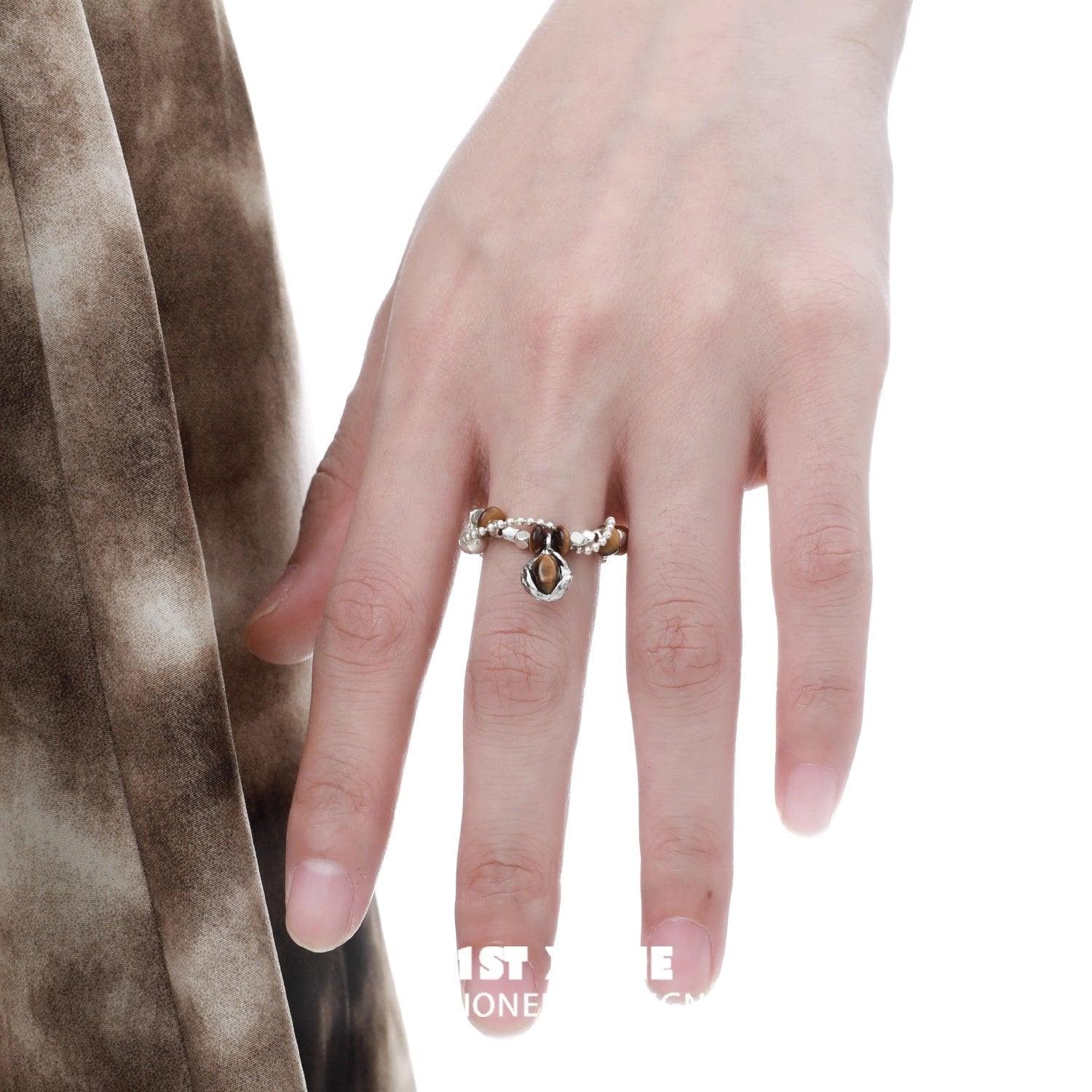 Desert Sunset S925 Sterling Silver Tiger Eye Ring for Women | Handmade Boho Jewelry | Perfect for Everyday Wear, Gift Giving & Spiritual Healing