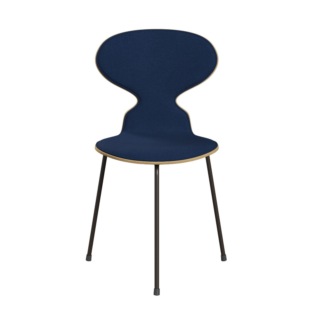 Ant Chair 3100 - Clear Lacquered Wooden Chair with Front Upholstery | Mid-Century Modern Dining & Office Seating