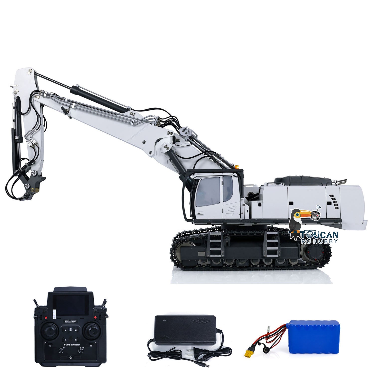 1/14 Scale K970 301 RC Hydraulic Excavator Toy - Ready to Run Remote Control Digger Model with Painted Assembly (Ideal for Construction Enthusiasts & Kids Outdoor Play)