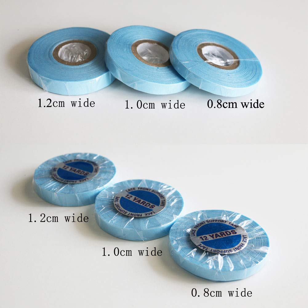 **12 Yards Double Sided Wig Tape – 12mm Wide Blue Liner, Super Strong & Waterproof Adhesive for Lace Front Wigs, Human Hair Extensions, Toupees & Beards – Secure & Comfortable All-Day Wear for Daily Use, Cosplay & Special Events**