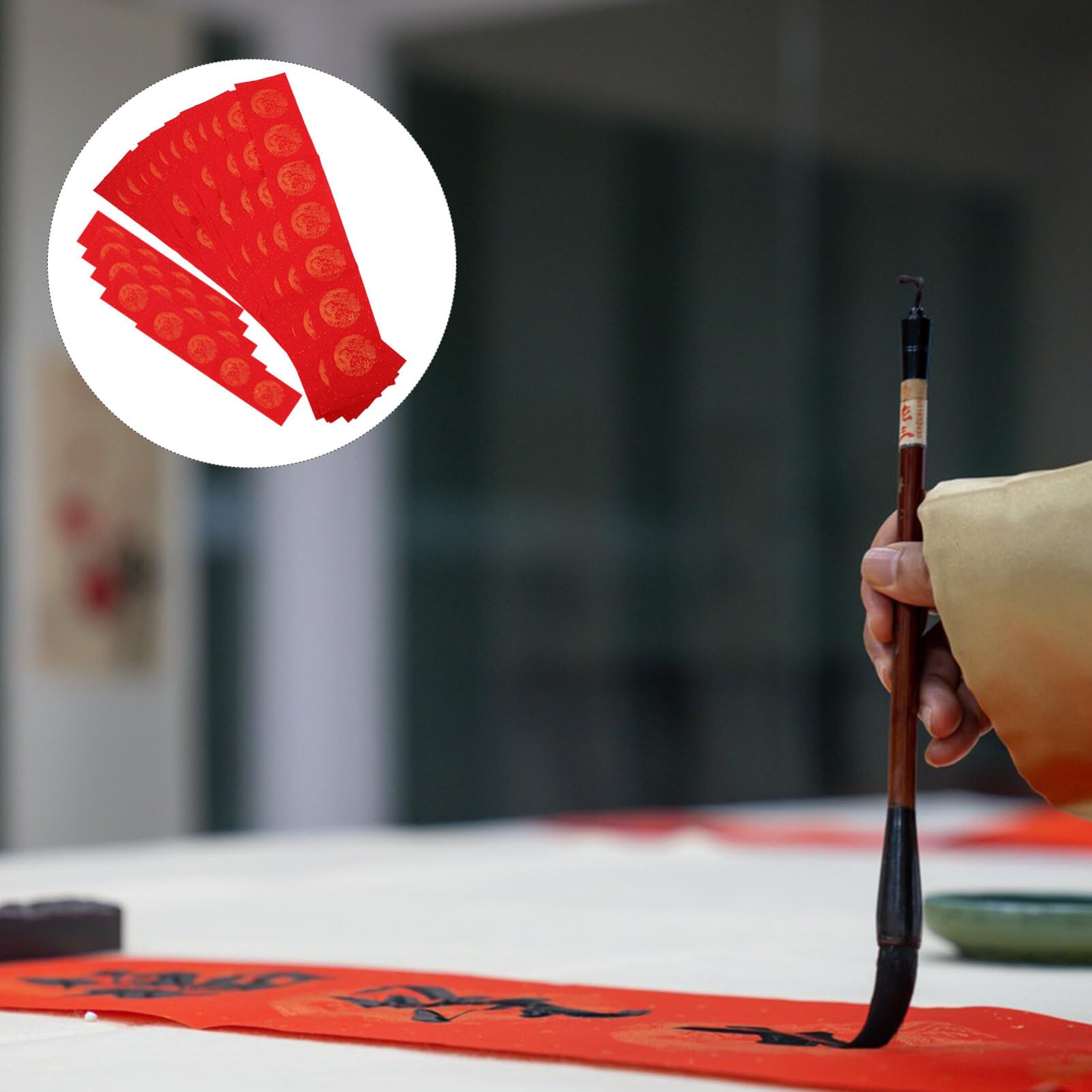 Operitacx 5 Sets Chinese New Year Red Couplet Paper - DIY Blank Calligraphy Rice Paper & Square Red Xuan Paper for Spring Festival Decorations | Perfect for Home Decoration, Gift Wrapping, and Traditional Chinese Calligraphy Practice