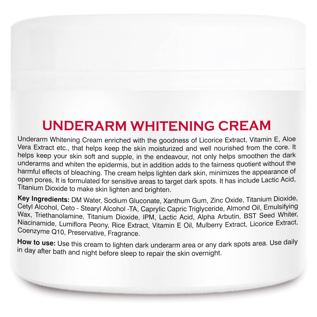 **Earth Science Ayurveda Underarm Whitening Cream – Brighten & Moisturize Armpits, Neck, Knees & Intimate Areas – Natural Skin Lightening & Hydrating Body Cream (50g) for Dark Spots & Uneven Skin Tone – Perfect for Daily Use & Sensitive Skin Care**
