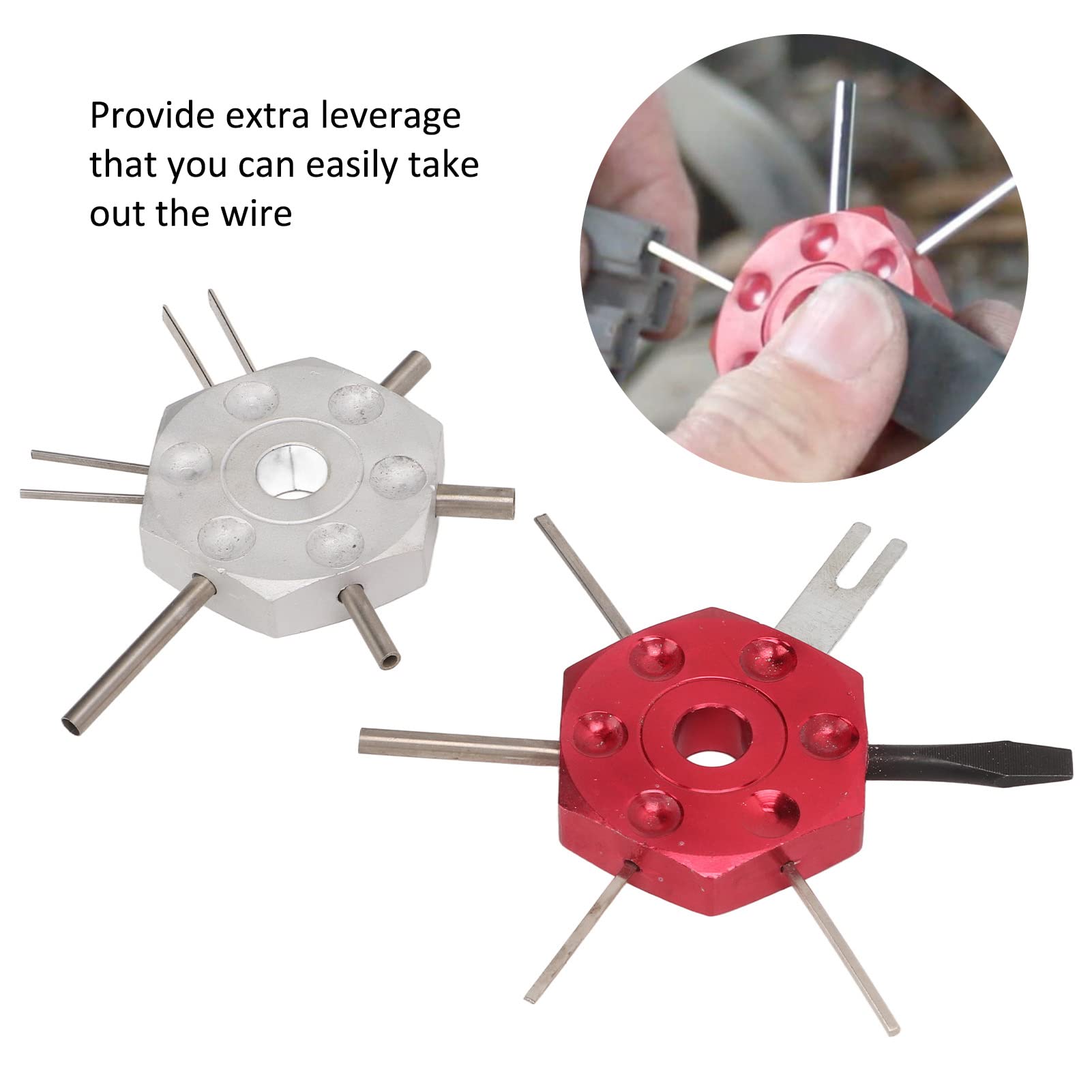 2Pcs Metal Wire Terminal Tool Kit - Professional Auto Repair Tool for Car Wiring, Electrical Connectors & Pin Extraction | Ideal for DIY Car Maintenance, Automotive Electrical Work & Home Wiring Projects