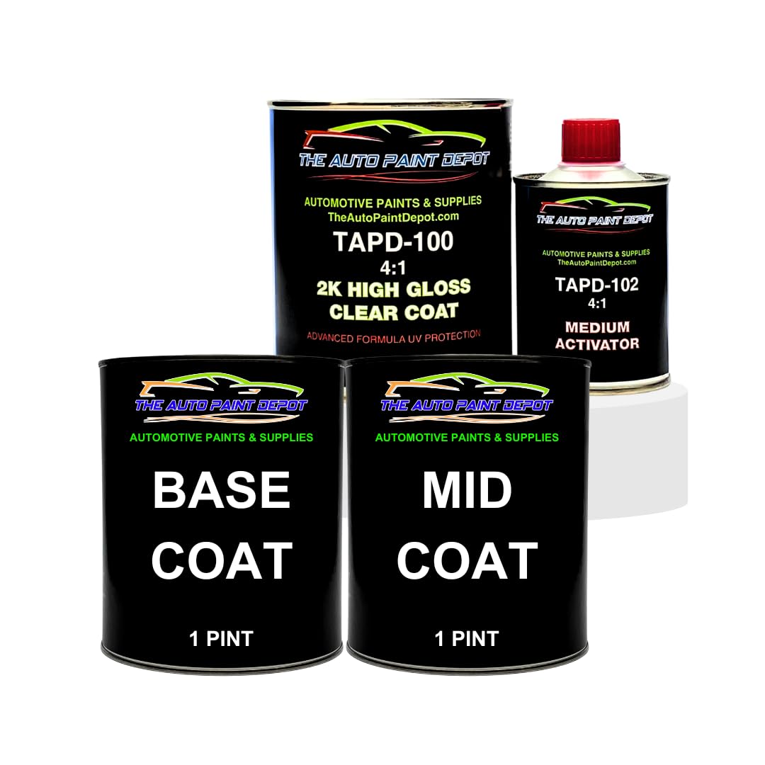 Nissan Touch Up Paint for 350Z, Almera, Altima, Cube, GT-R, Juke, Leaf, Maxima, Murano, Pathfinder, Rogue, Sentra, X-Trail - Glacier Pearl Tri-Coat QX1 (All Years) - 1 Pint with Clear Coat - Perfect for Scratches, Chips & DIY Car Repairs