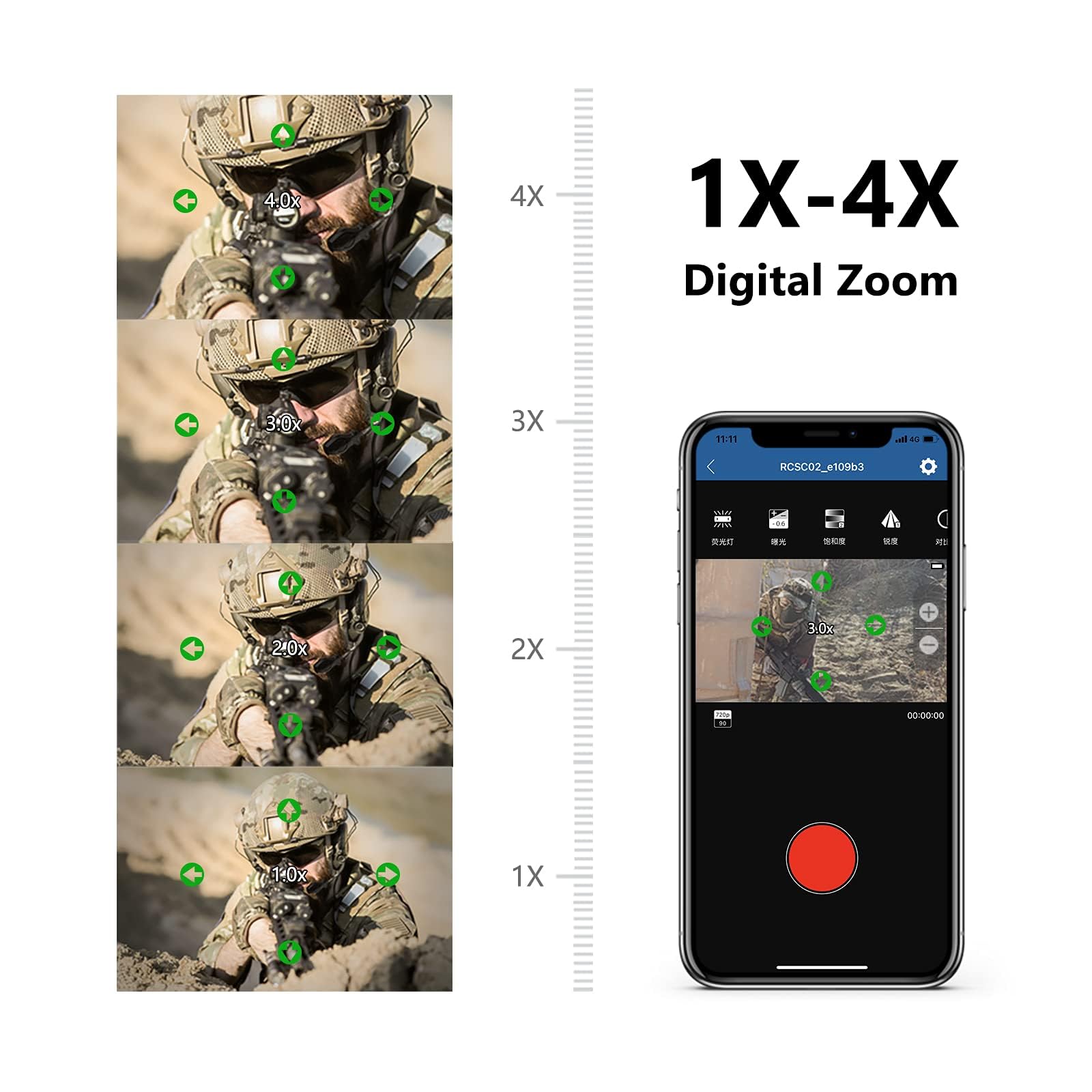 RunCam ScopeCam2 4K WiFi Action Camera - IP64 Waterproof Mini HD Video Camera for Airsoft & Paintball with 1400mAh Battery, Recording Switch Cable & 40mm Long Lens - Perfect for Outdoor Sports, Hunting & Adventure Recording