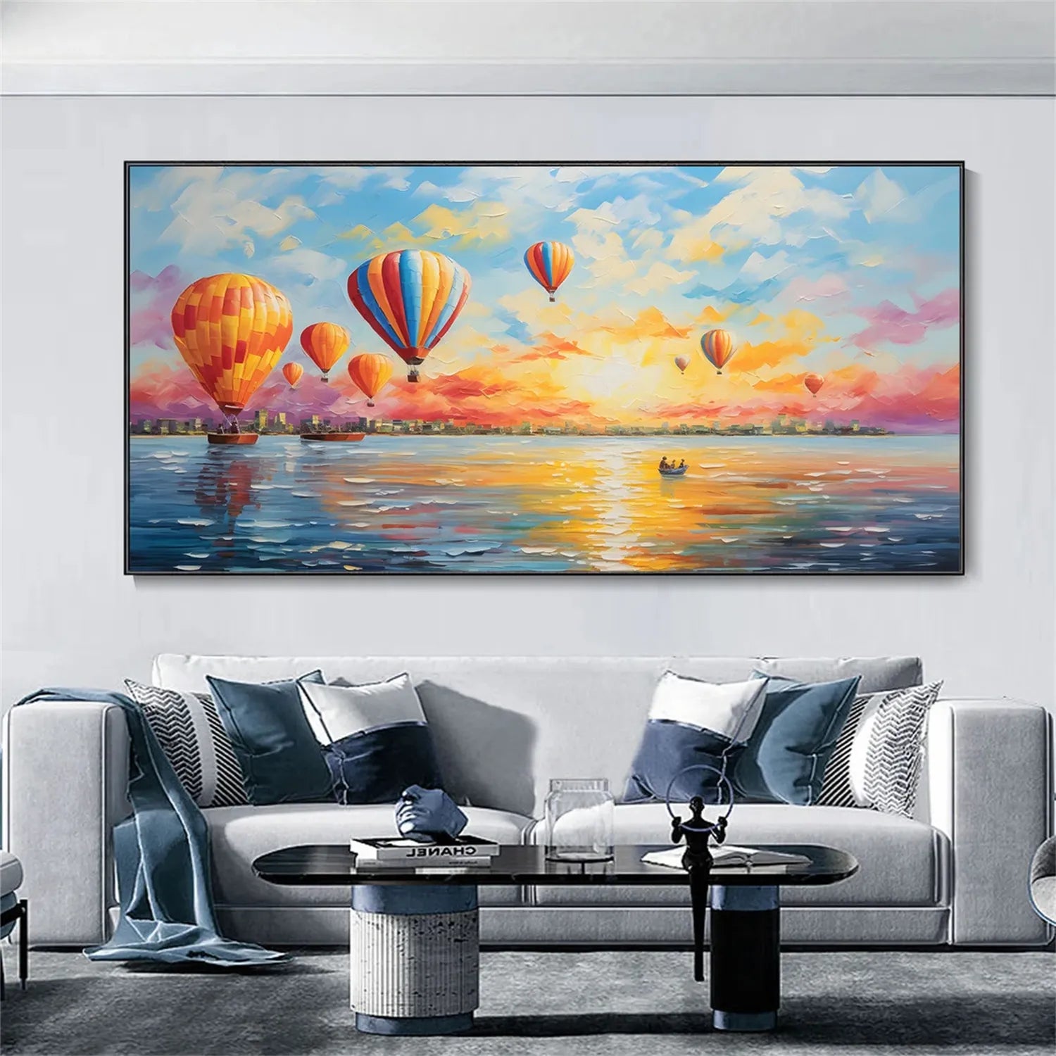 Ocean And Sky Painting #OS 167 - Stunning Seascape Wall Art for Home & Office Decor - Perfect for Living Room, Bedroom or Beach House