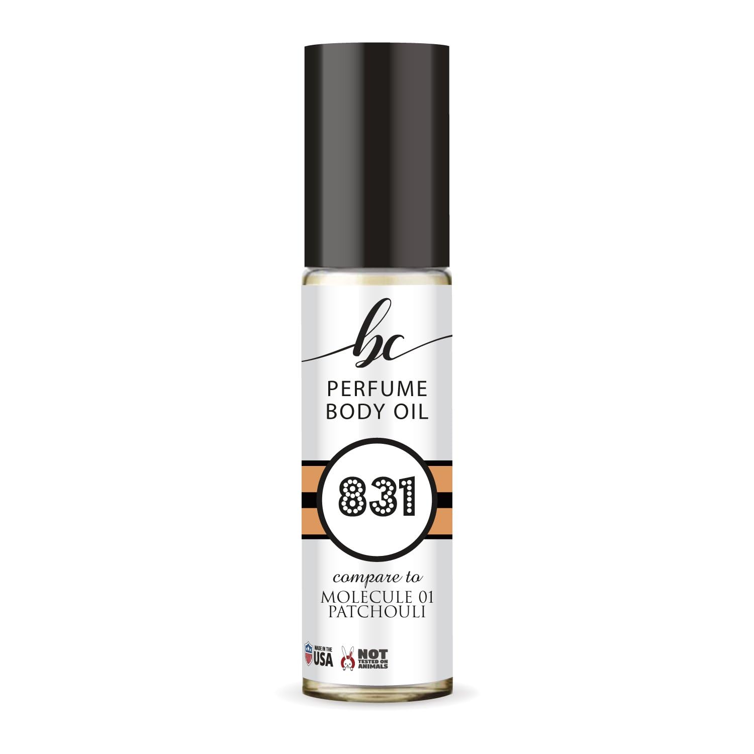 BC Perfume 831 - Molecule 01 Inspired Patchouli Fragrance Oil Roll-On (10ml/0.3oz) Unisex Perfume for Women & Men | Everyday Wear, Date Night, Office & Special Occasions