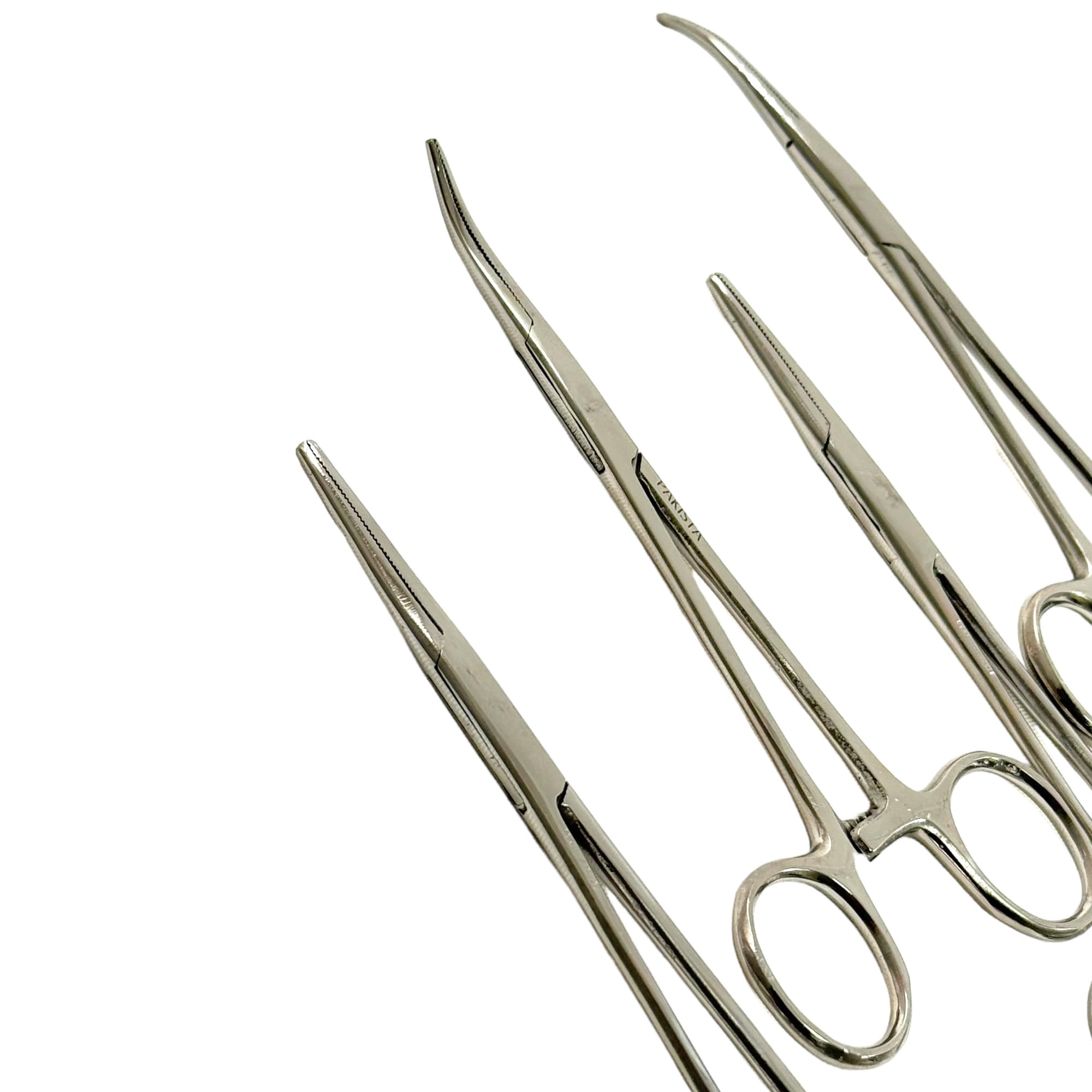 4-Piece Kelly Hemostat Forceps & Crile Hemostat Forceps Set - 5.5