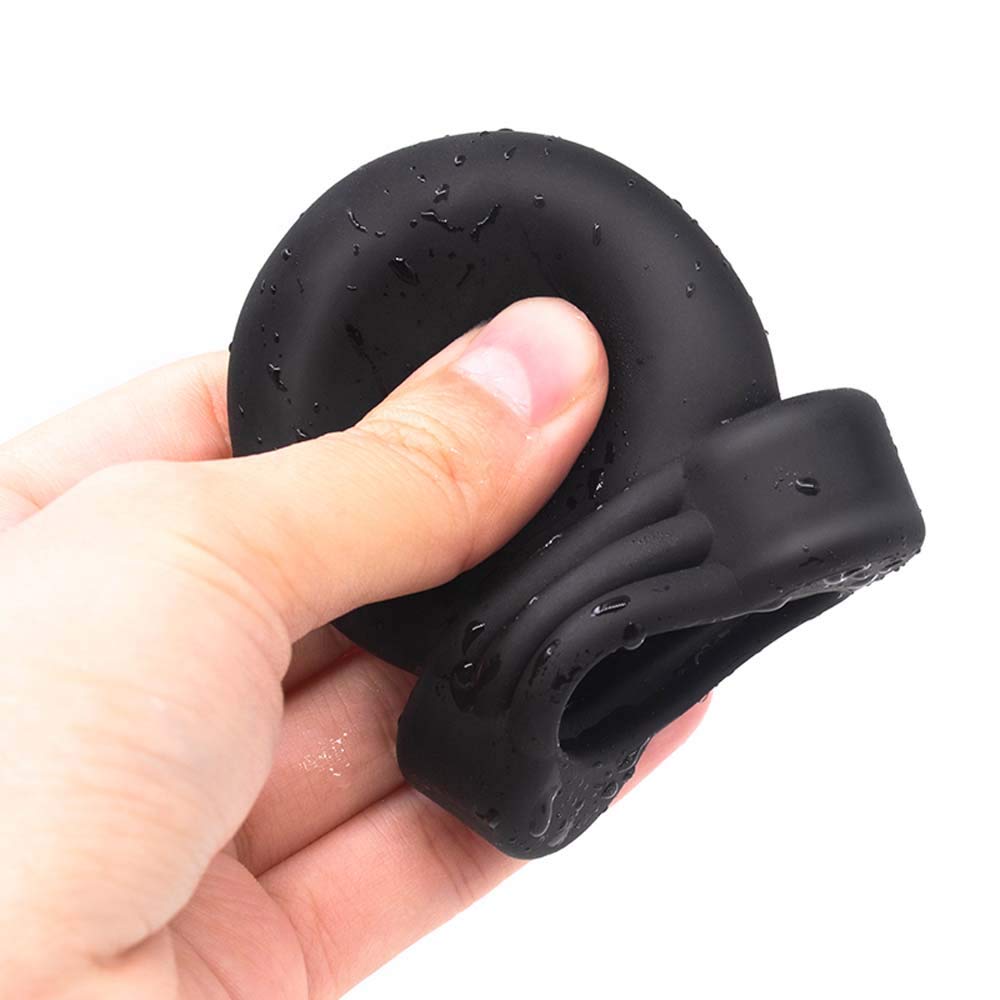 WALY-SEXME Electric Penis Stimulator - Soft Silicone Gland Sleeve with Electro Shock for Male Enhancement, E-Stim Training & Pleasure | Erotic Massager for Men, Masturbation Aid & Sensual Play