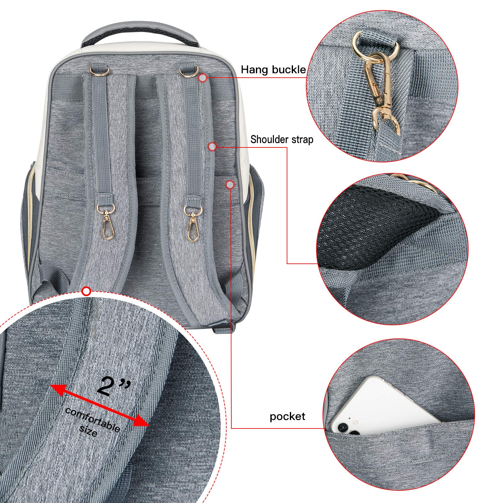 MOMIGO Breast Pump Backpack - Insulated Diaper Bag for Working Moms On-The-Go