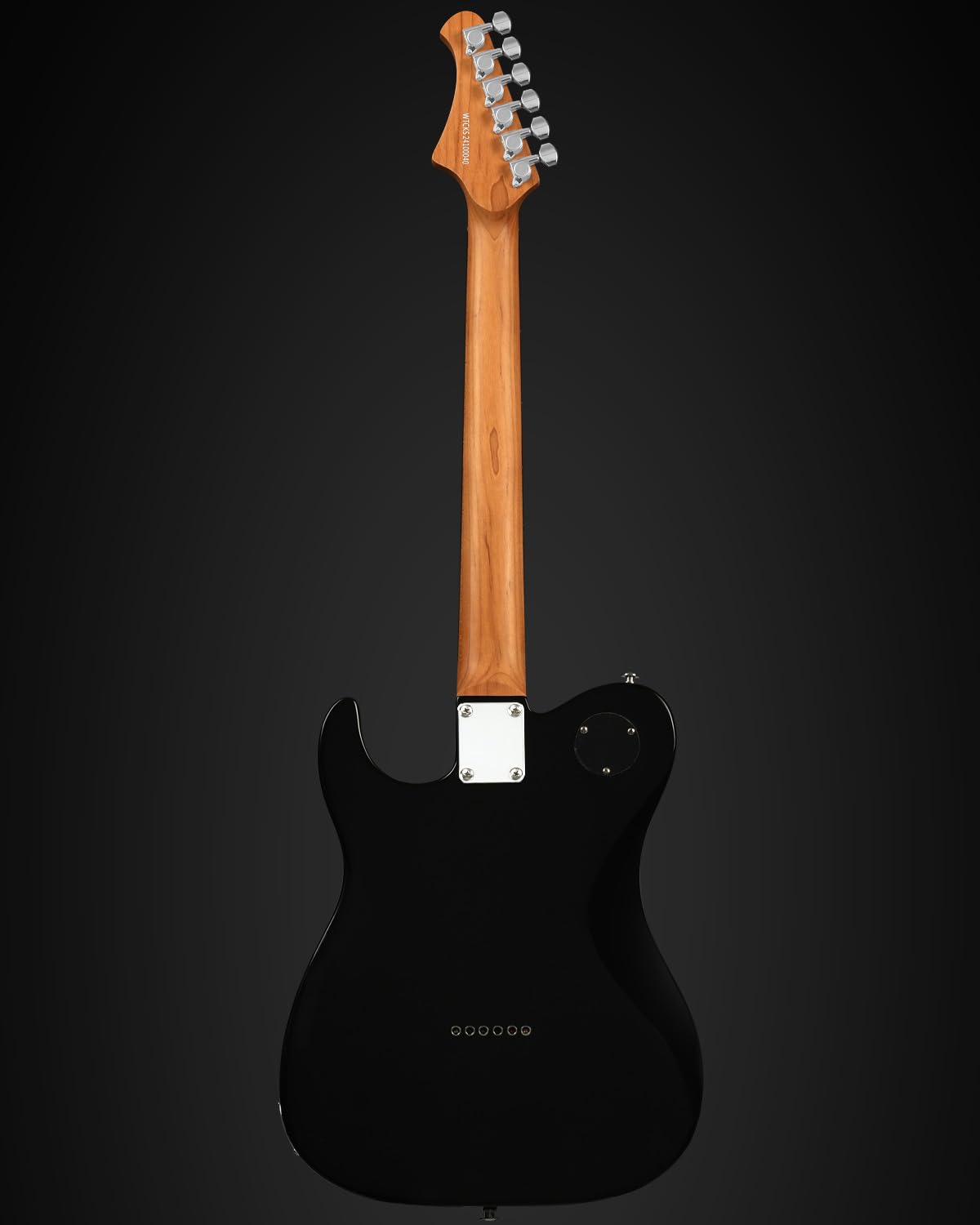 WestCreek TT-50KS Solid Body Electric Guitar - Mahogany Body, Maple Neck & Rosewood Fretboard - 22 Frets with Bone Nut - Perfect for Rock, Blues & Stage Performance (Black)