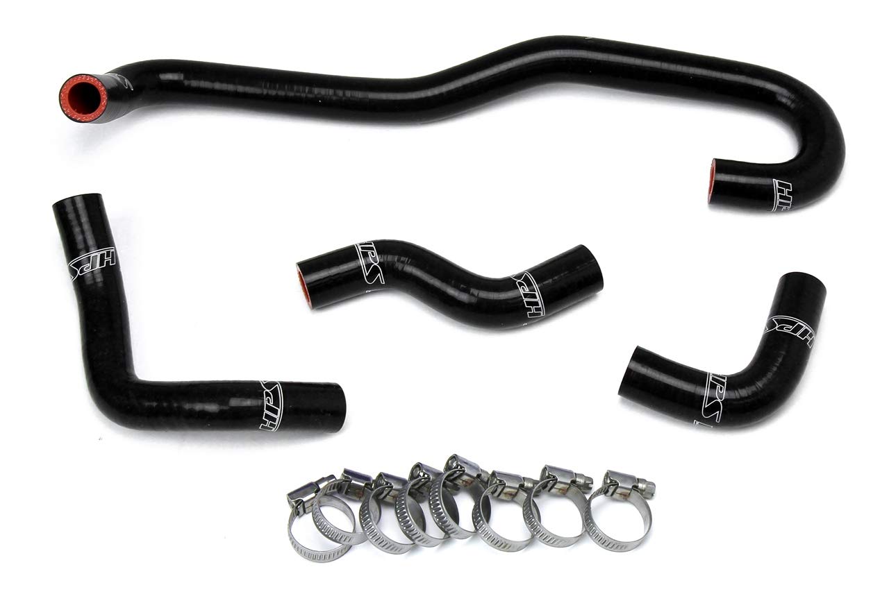 HPS 57-1655-BLK Black Silicone Heater Hose Kit for Coolant System - Perfect for Automotive, Truck, and Heavy-Duty Vehicle Engine Cooling Applications