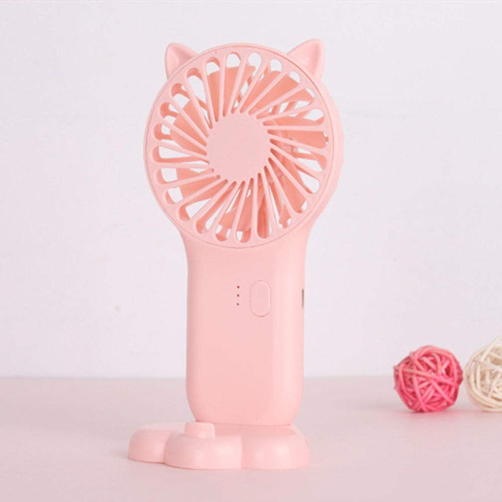 Mini Portable Pocket Fan - USB Rechargeable Handheld Cooling Fan for Travel, Office & Home - Pink | Personal Cooling Solution for Outdoor Activities, Camping & Hot Weather